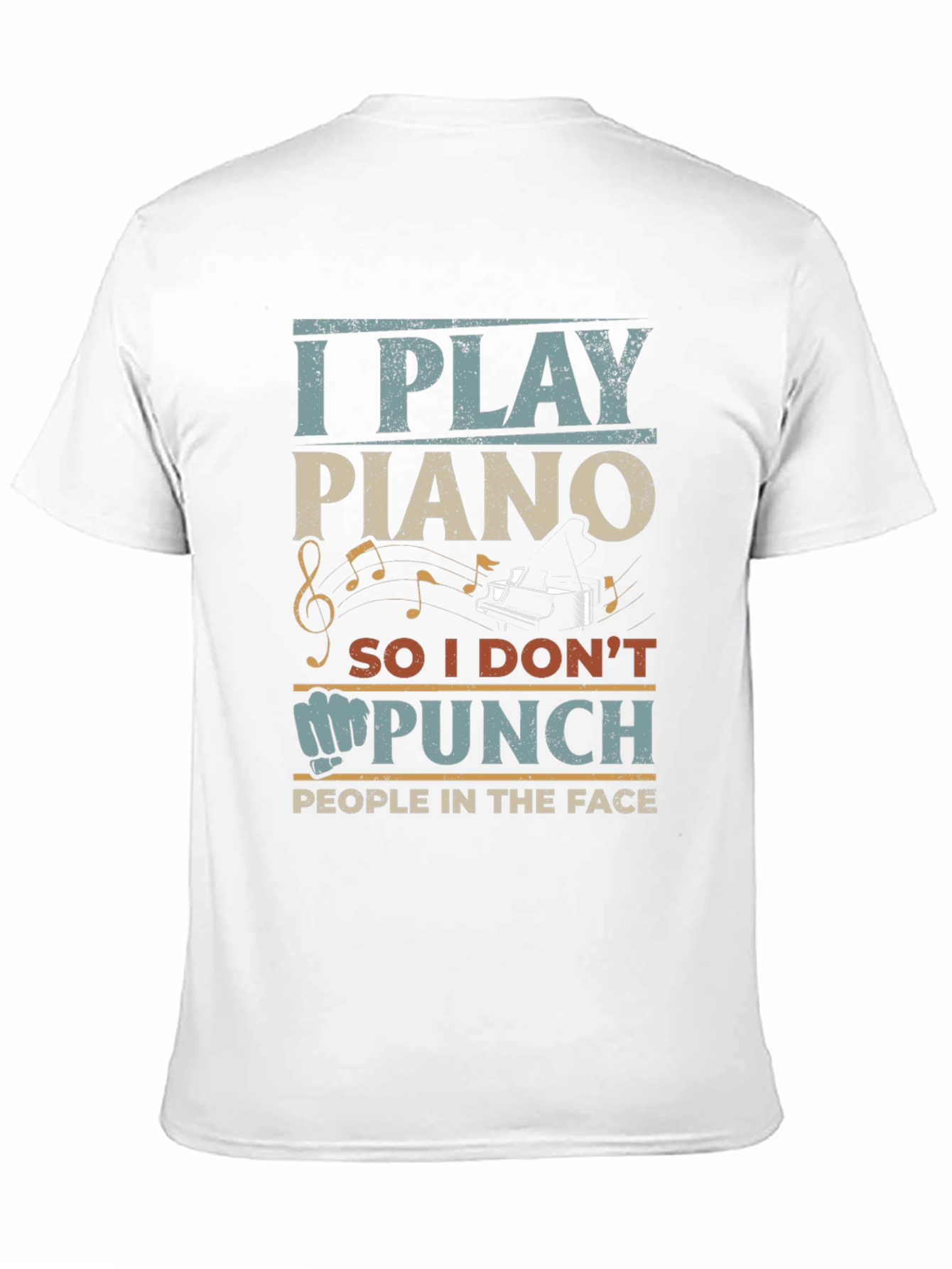 I Play Piano Graphic T-Shirt - Funny Musician Tee