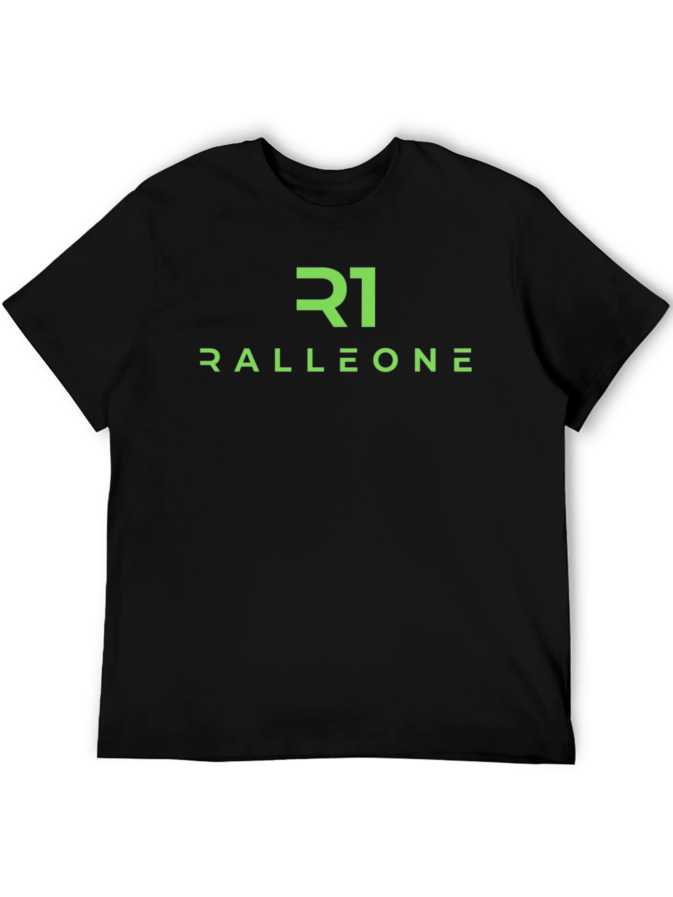 Ralleone Graphic Tee - Black Cotton Blend Casual T-Shirt