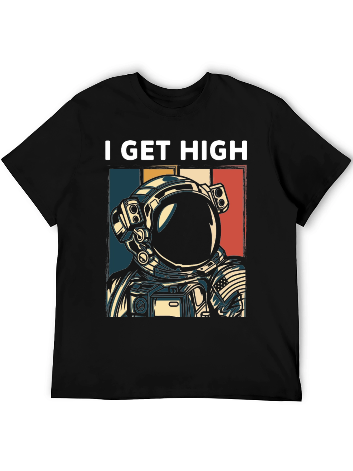 I Get High Astronaut Graphic T-Shirt
