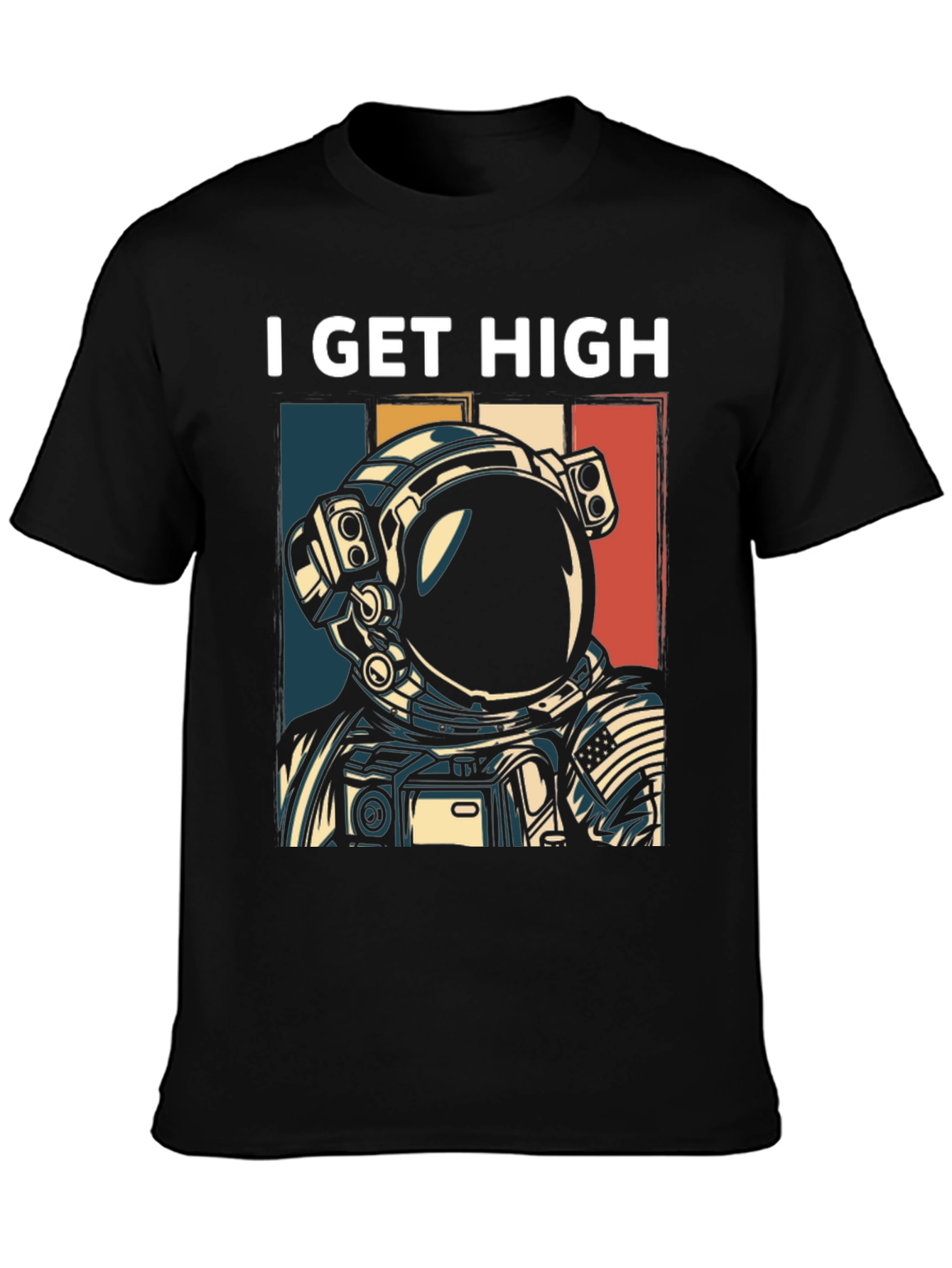 I Get High Astronaut Graphic T-Shirt