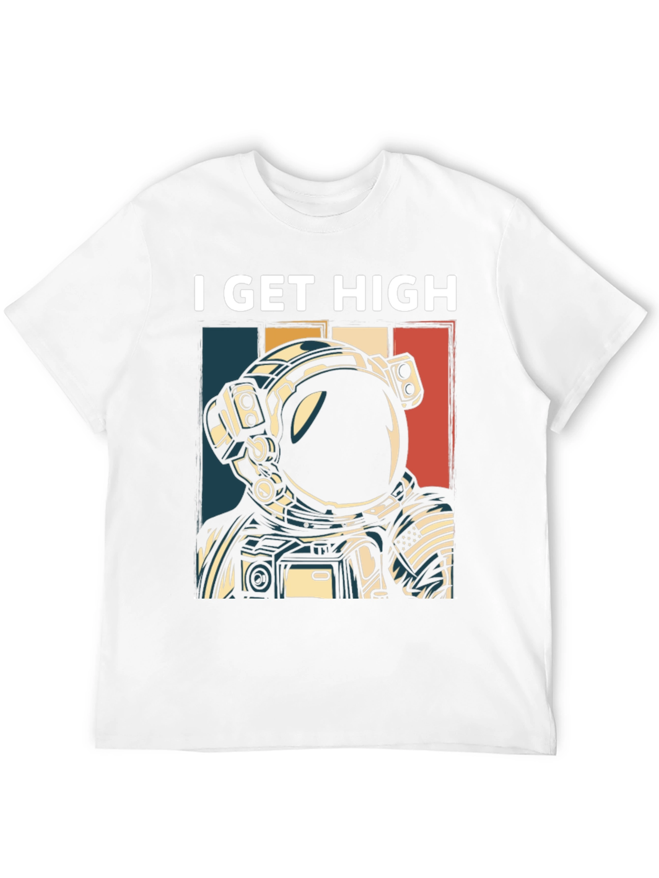 I Get High Astronaut Graphic T-Shirt