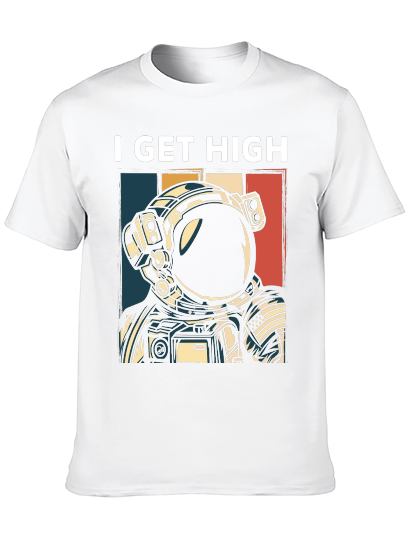 I Get High Astronaut Graphic T-Shirt