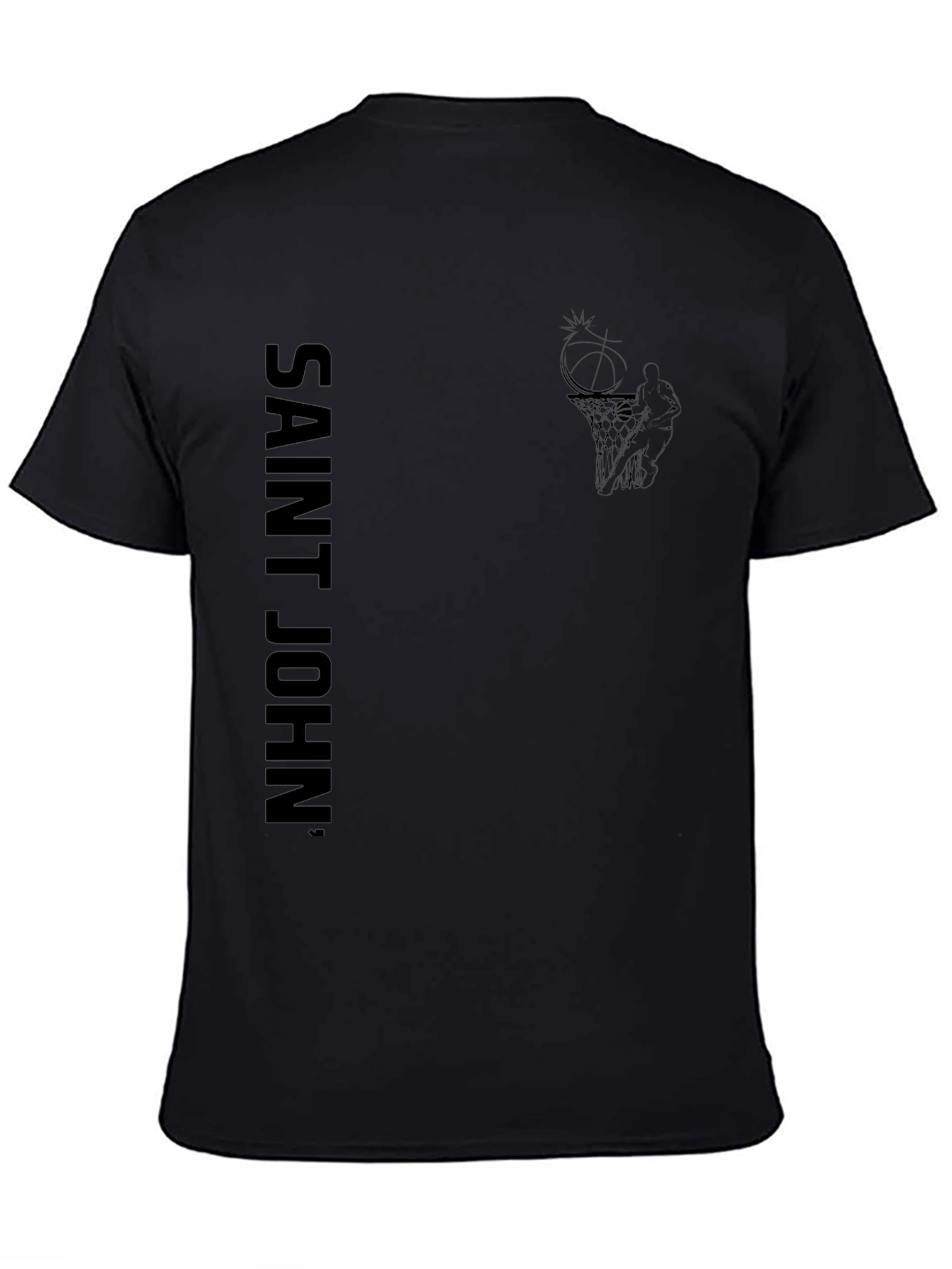 Saint John Black Graphic Tee