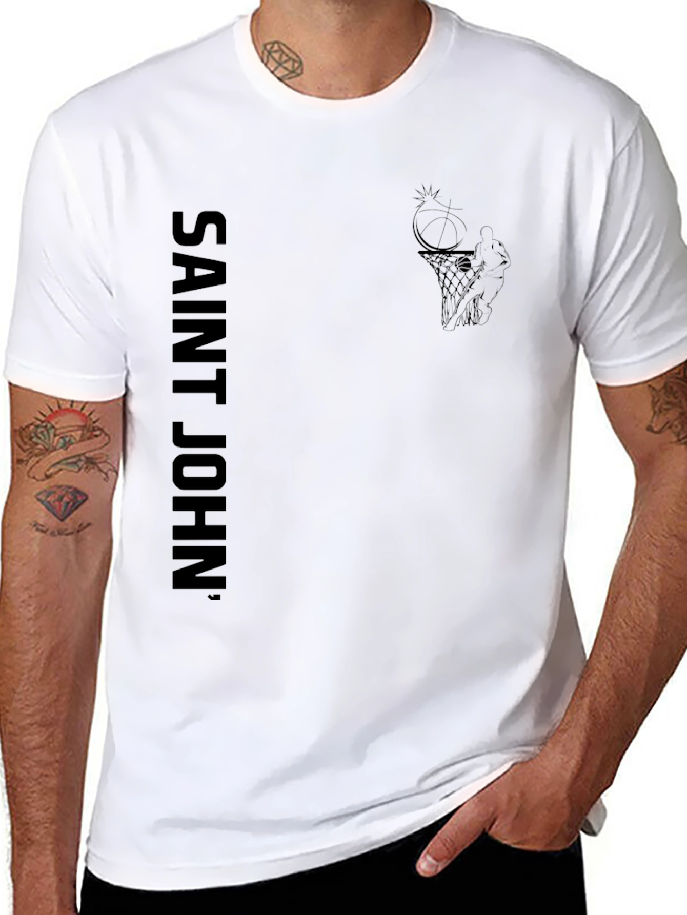 Saint John Black Graphic Tee