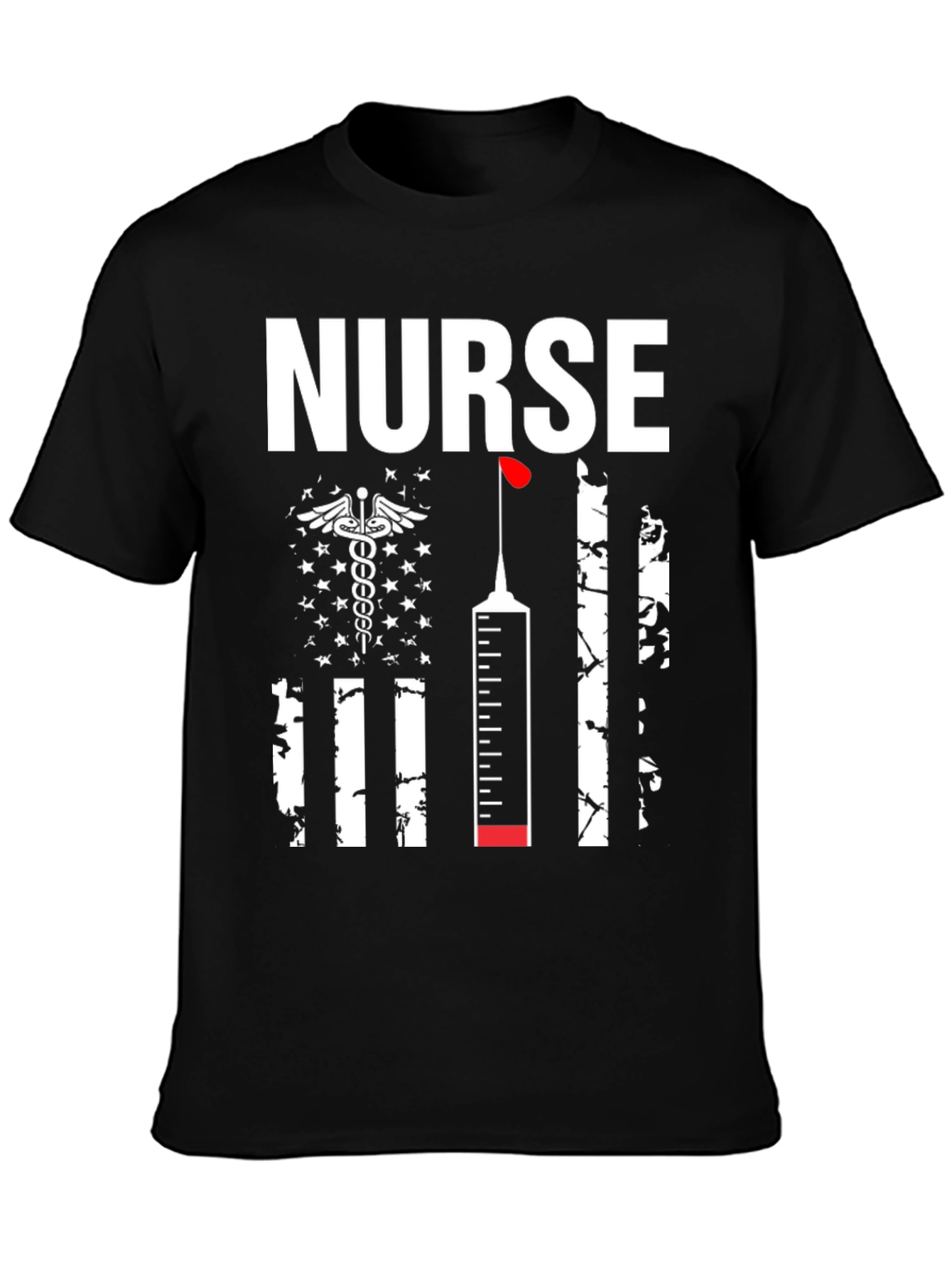 Nurse American Flag Graphic Tee