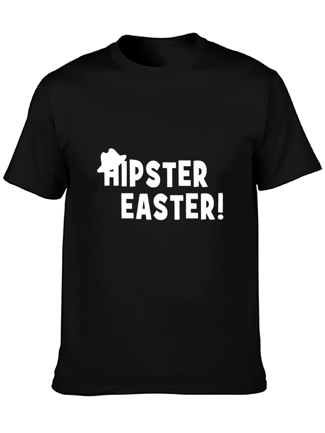 Hipster Easter Black T-Shirt
