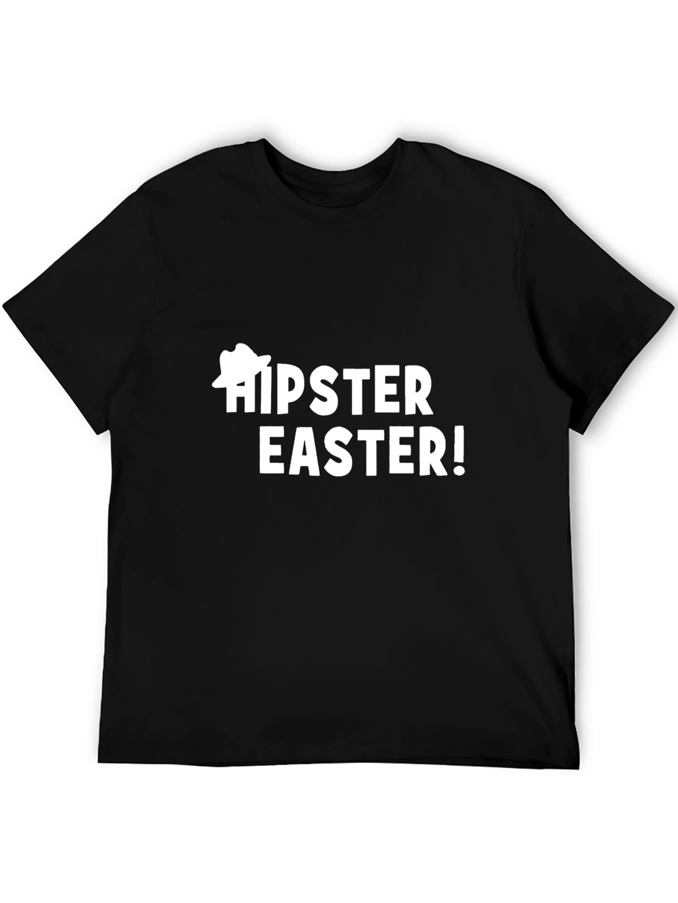Hipster Easter Black T-Shirt