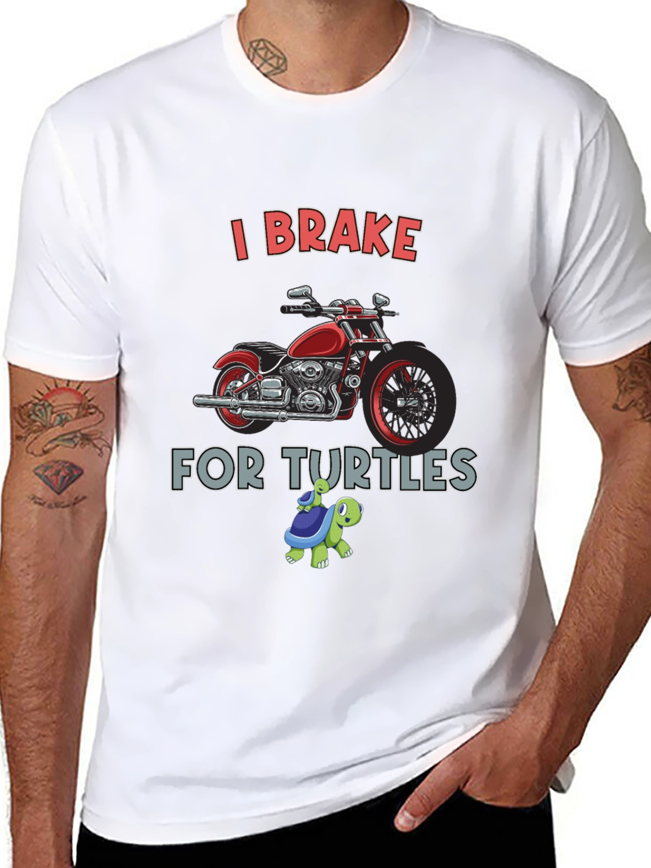 I Brake for Turtles Motorcycle T-Shirt