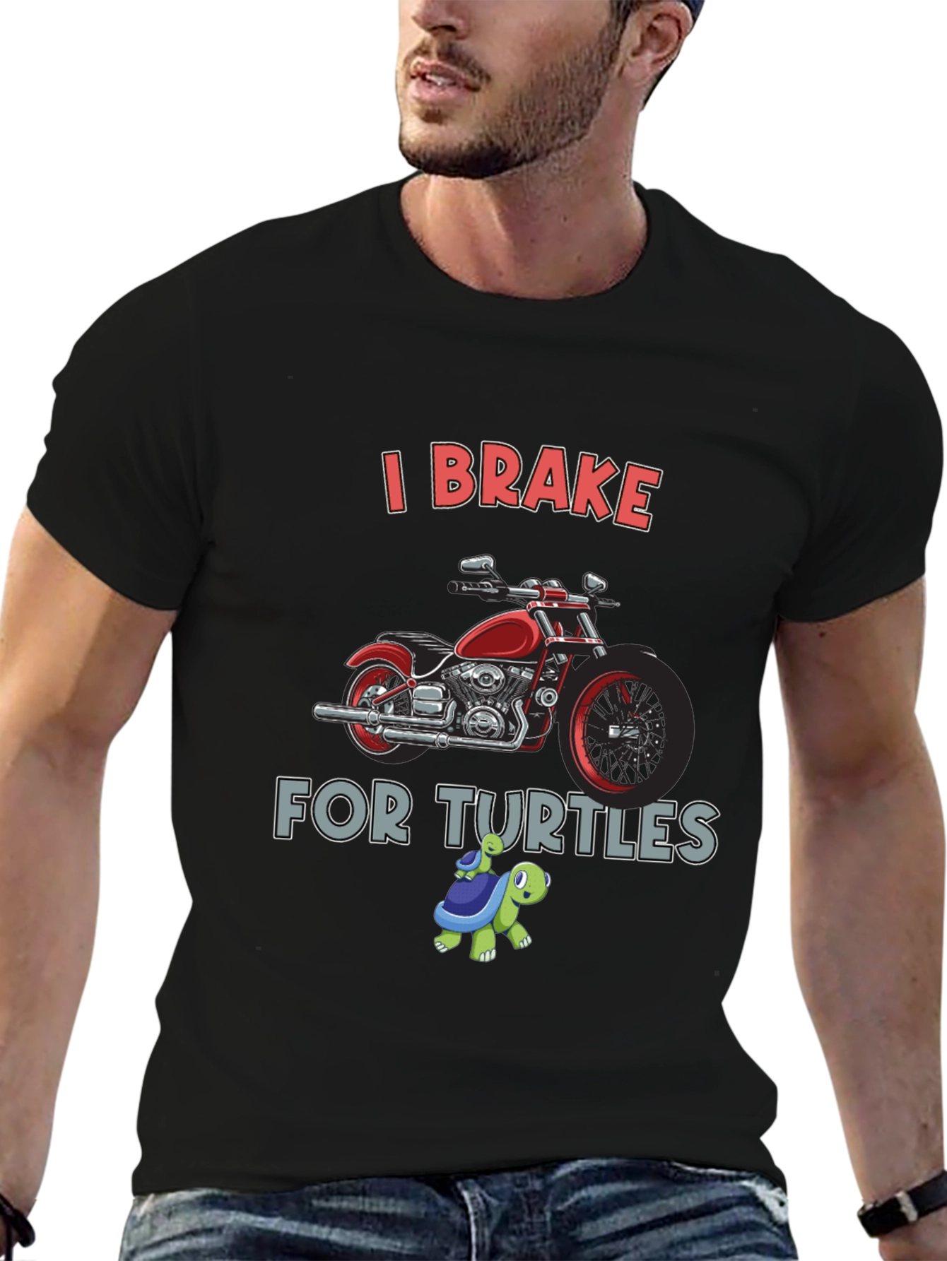 I Brake for Turtles Motorcycle T-Shirt