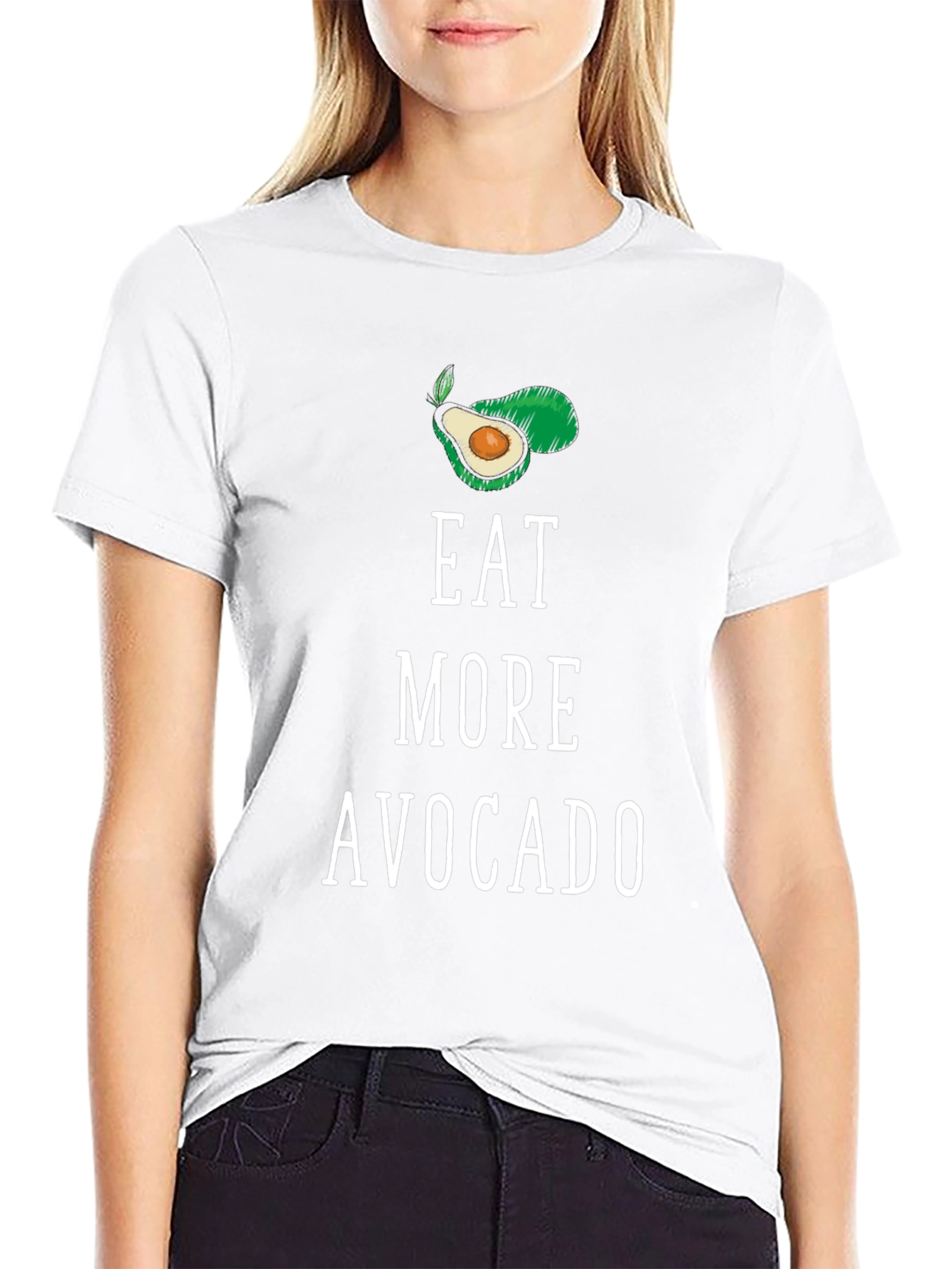 Eat More Avocado T-Shirt - Unisex Black Tee
