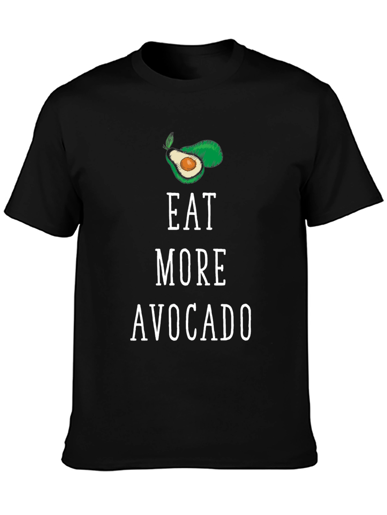 Eat More Avocado T-Shirt - Unisex Black Tee