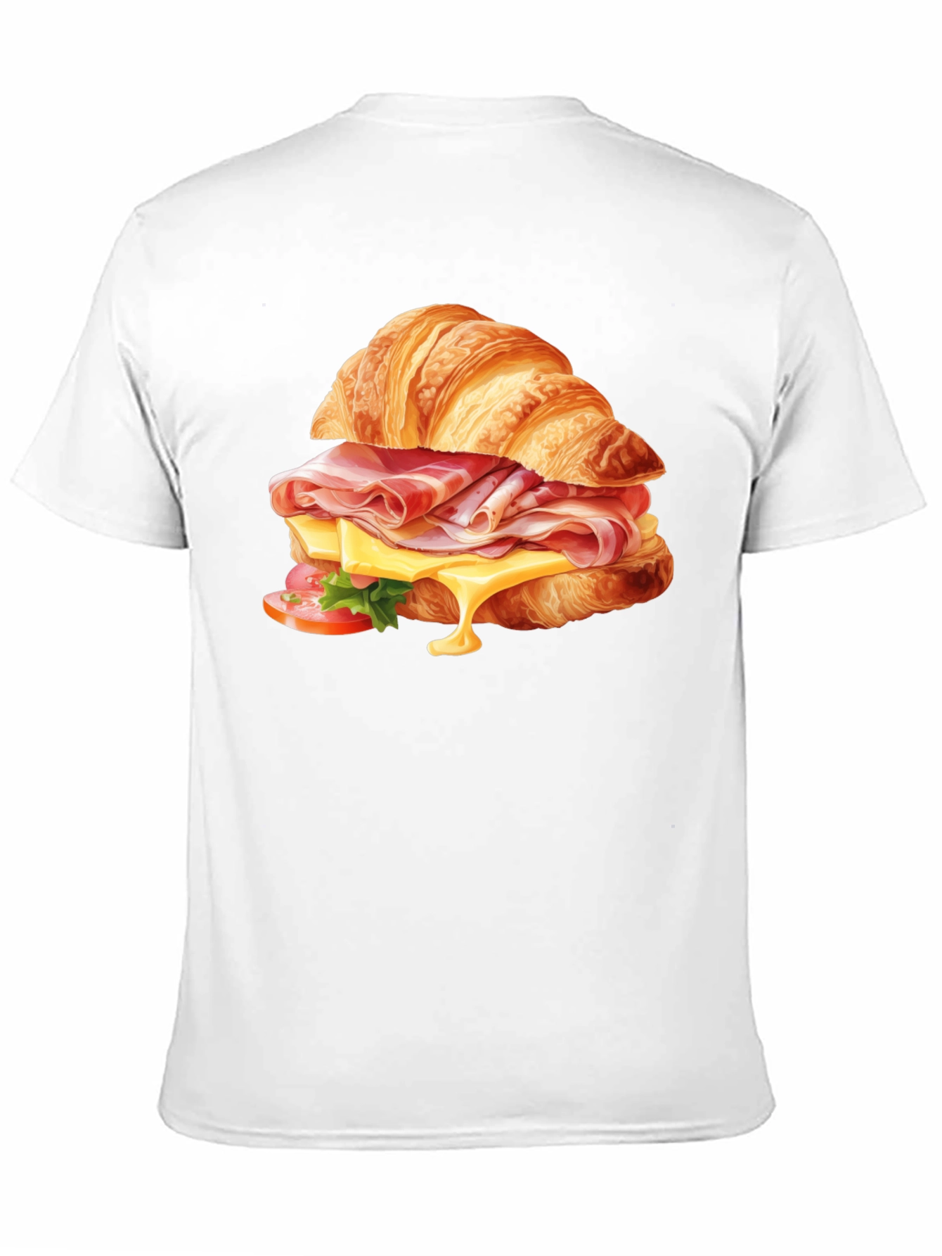 Croissant Sandwich Graphic Tee - Casual Comfort