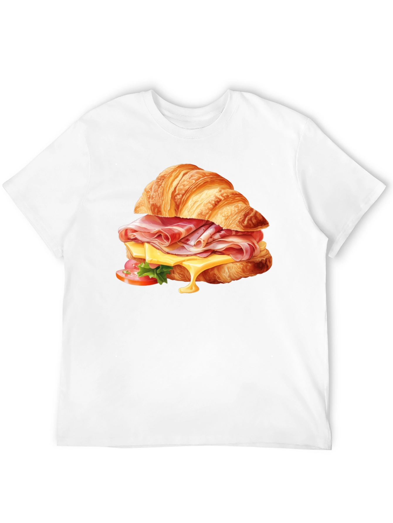 Croissant Sandwich Graphic Tee - Casual Comfort