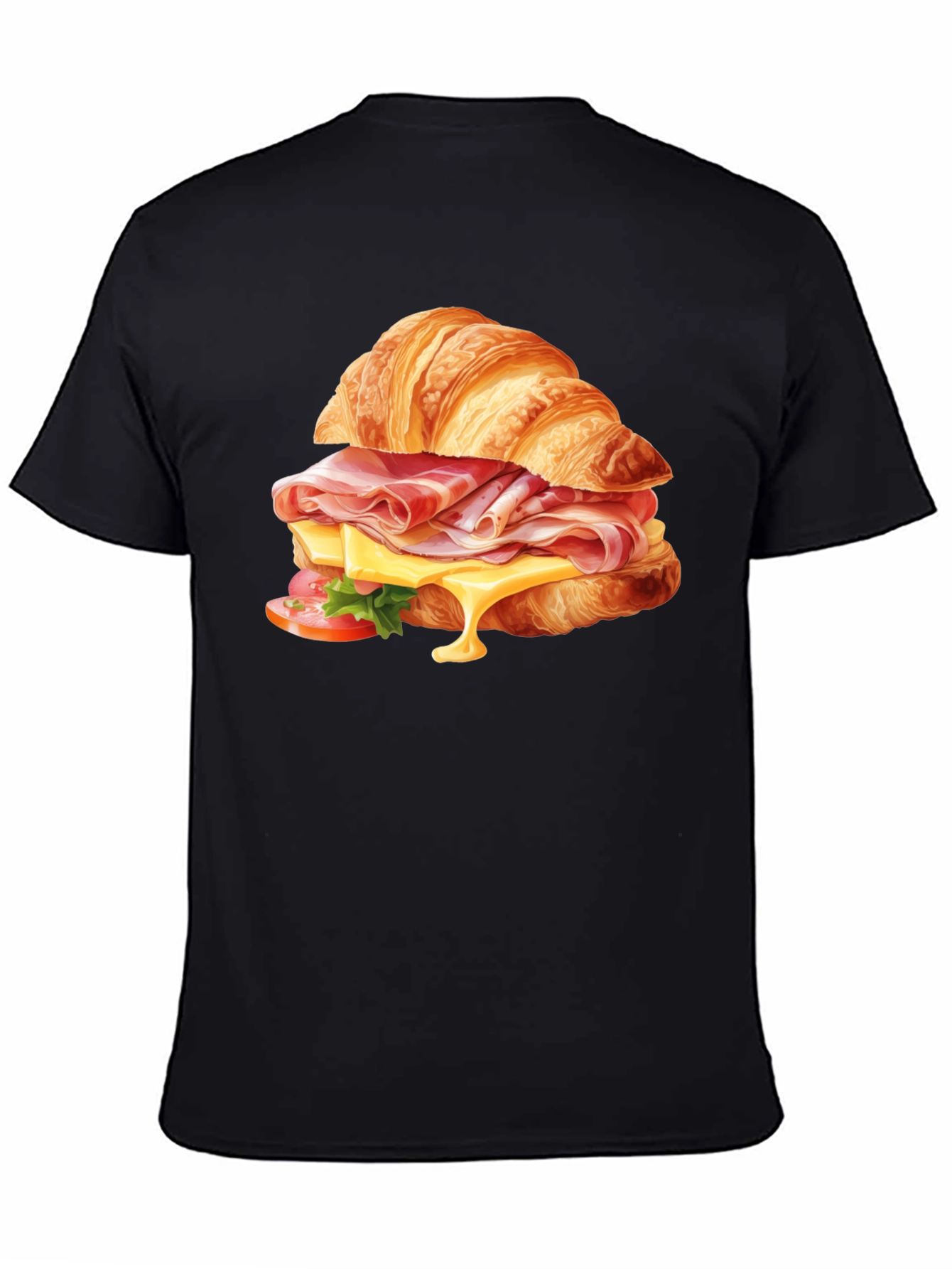 Croissant Sandwich Graphic Tee - Casual Comfort