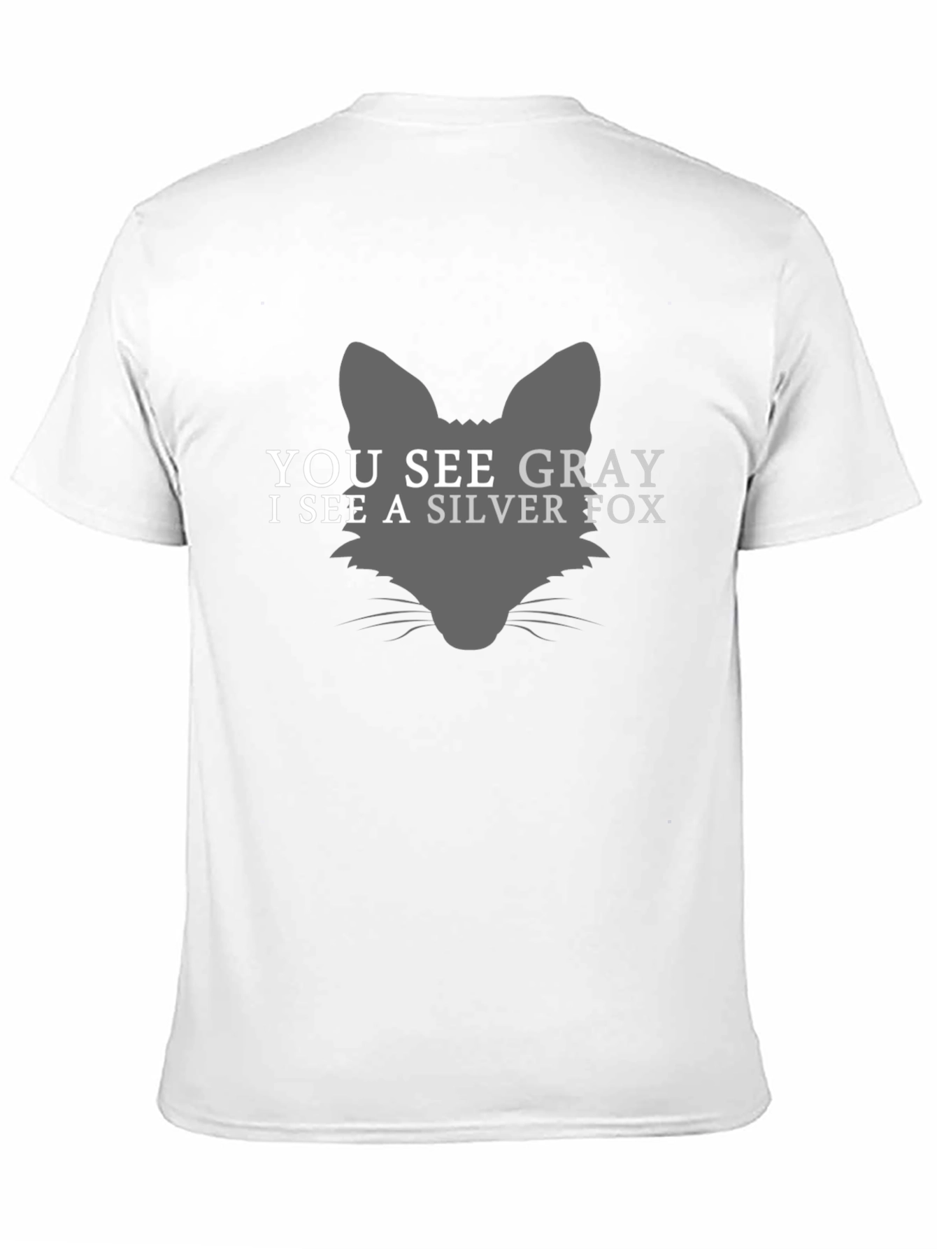 Silver Fox Graphic Tee - Mens Black Cotton T-Shirt