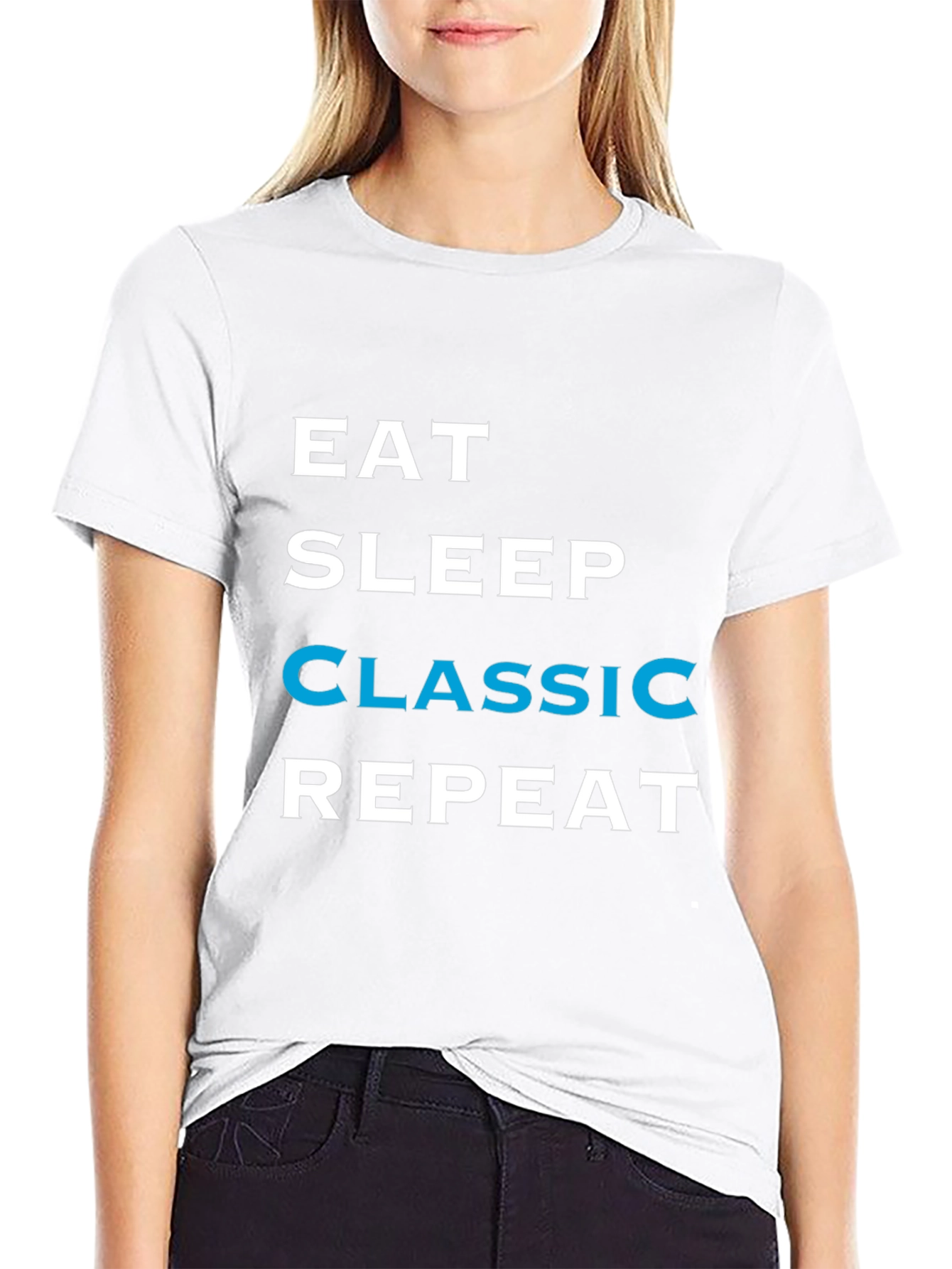 Eat Sleep Classic Repeat Black T-Shirt