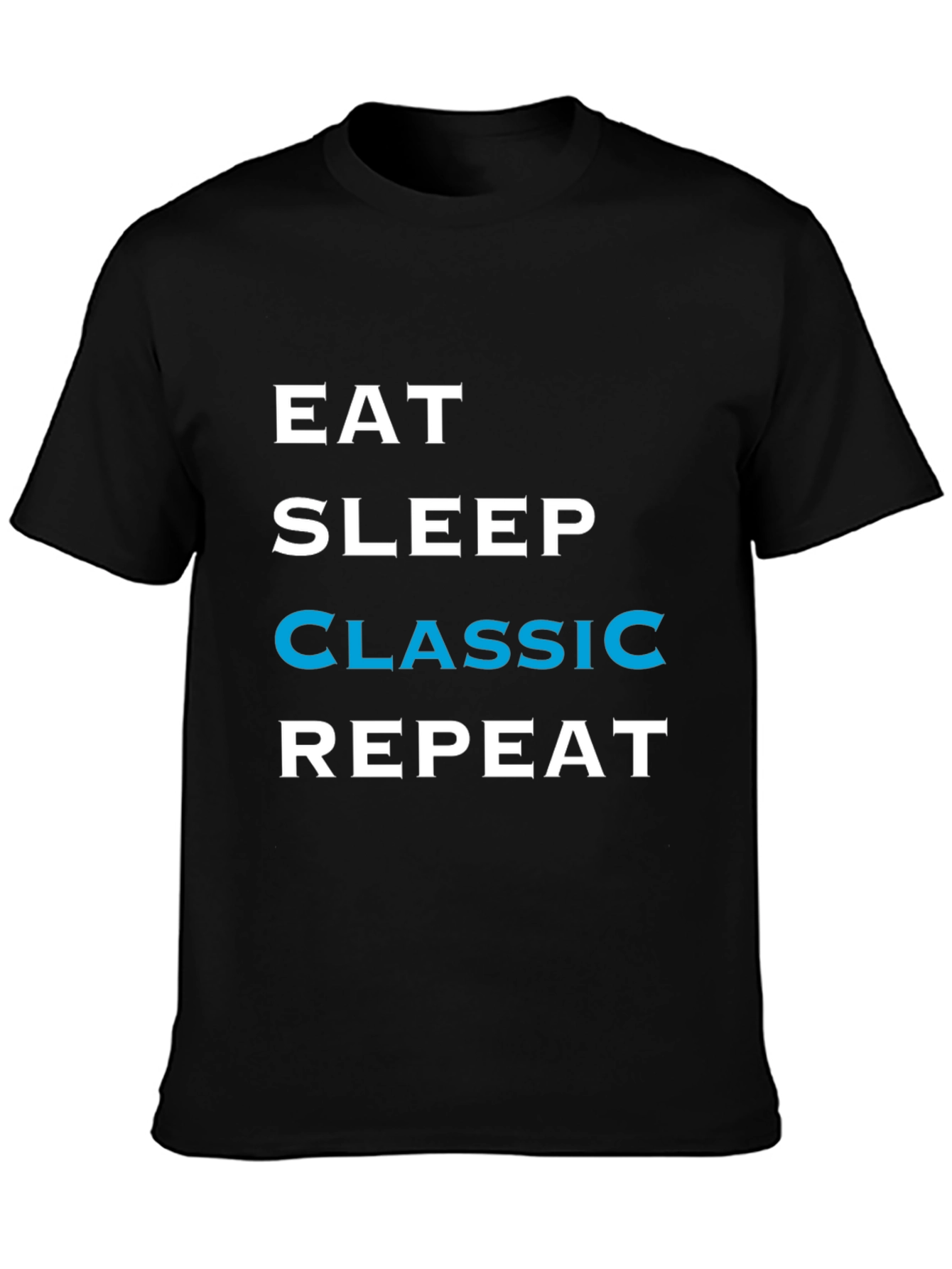 Eat Sleep Classic Repeat Black T-Shirt
