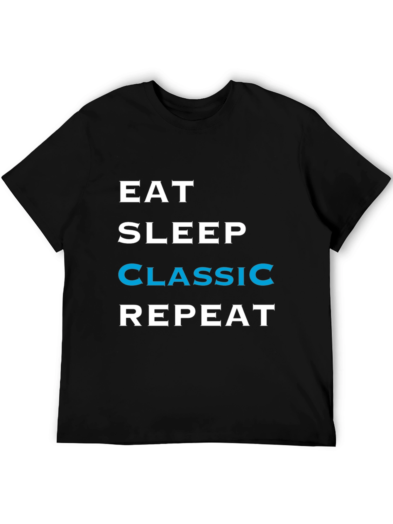 Eat Sleep Classic Repeat Black T-Shirt