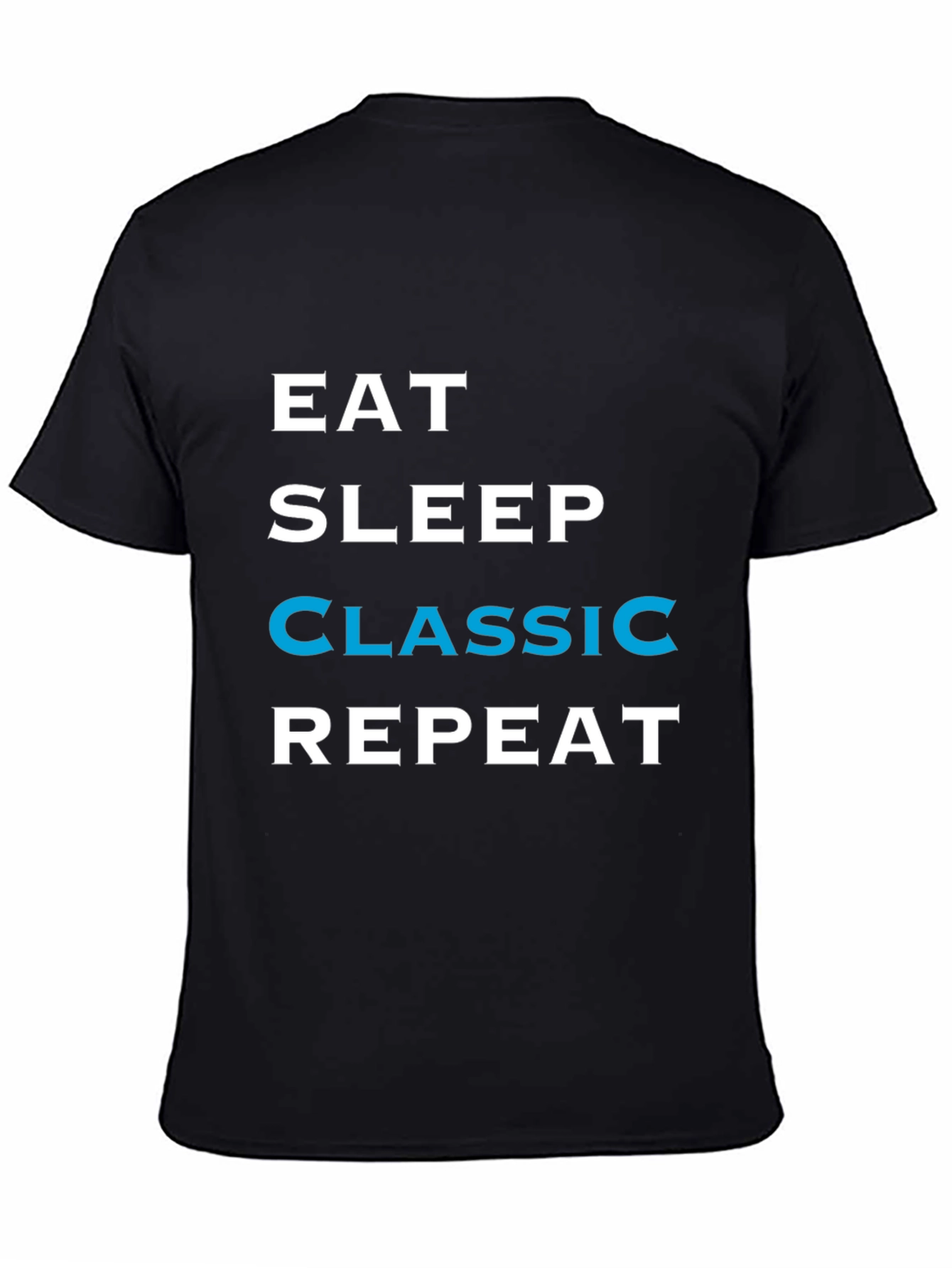 Eat Sleep Classic Repeat Black T-Shirt