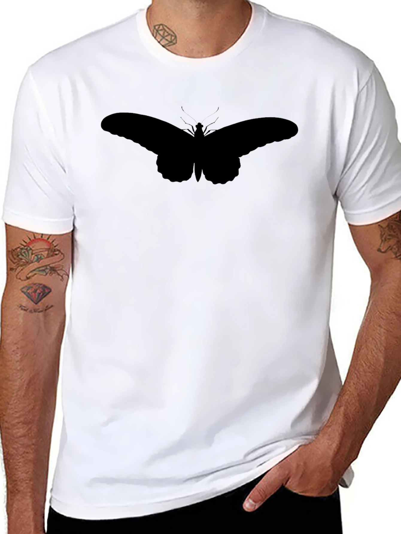 Butterfly Graphic T-Shirt - Classic Black Tee