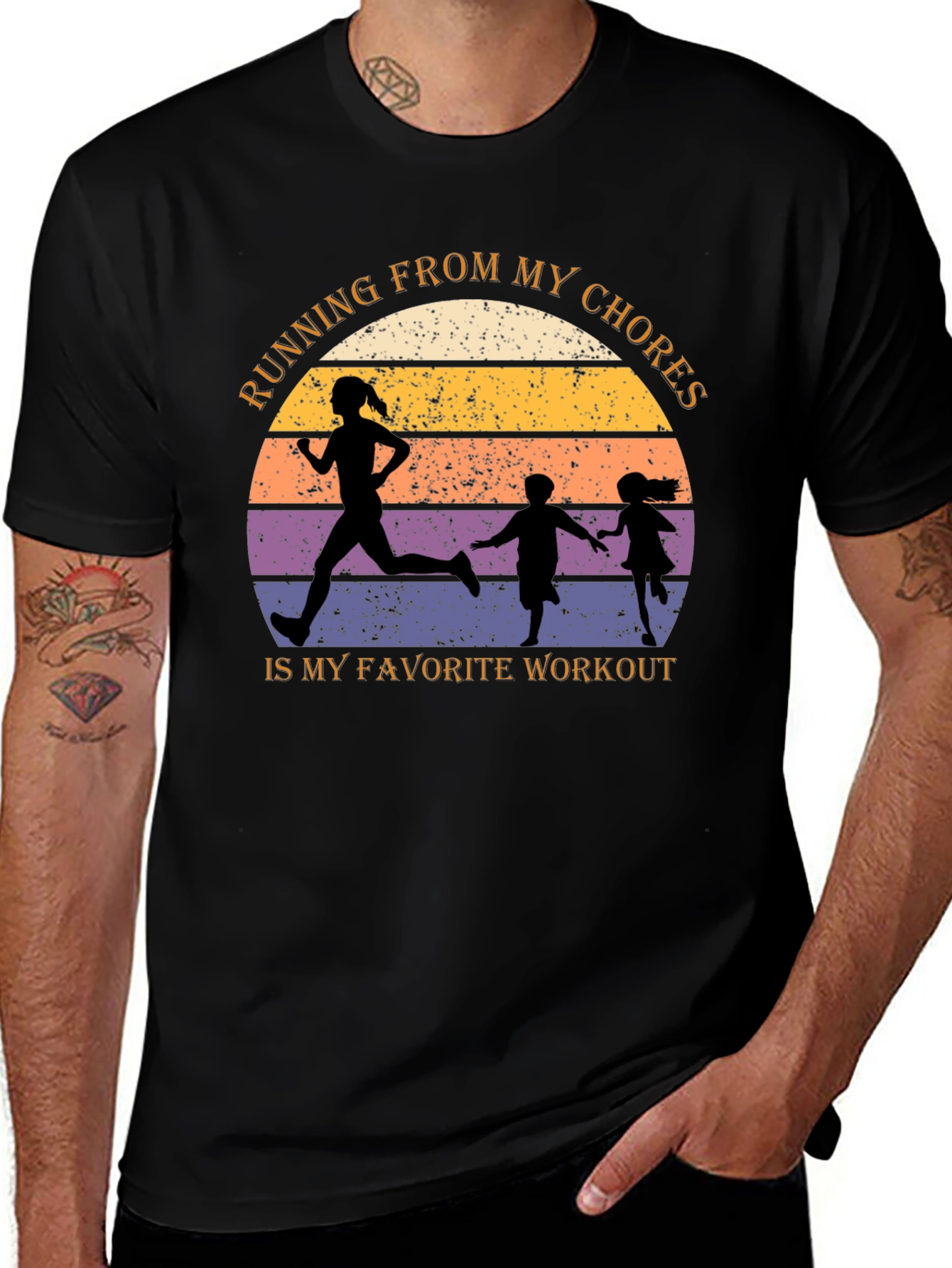 Running From My Chores Graphic Tee