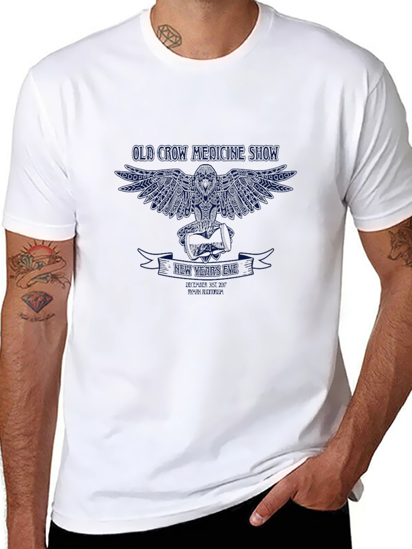 Mens Black Graphic Tee - Old Crow Medicine Show