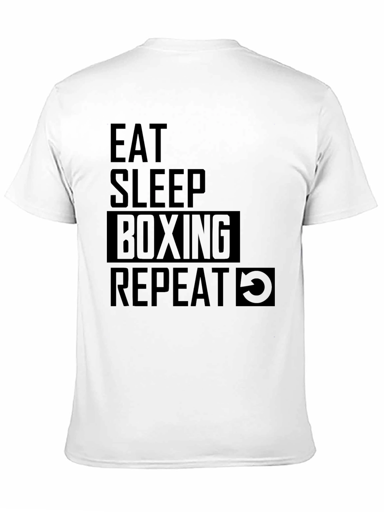 Eat Sleep Boxing Repeat Graphic Tee - Black