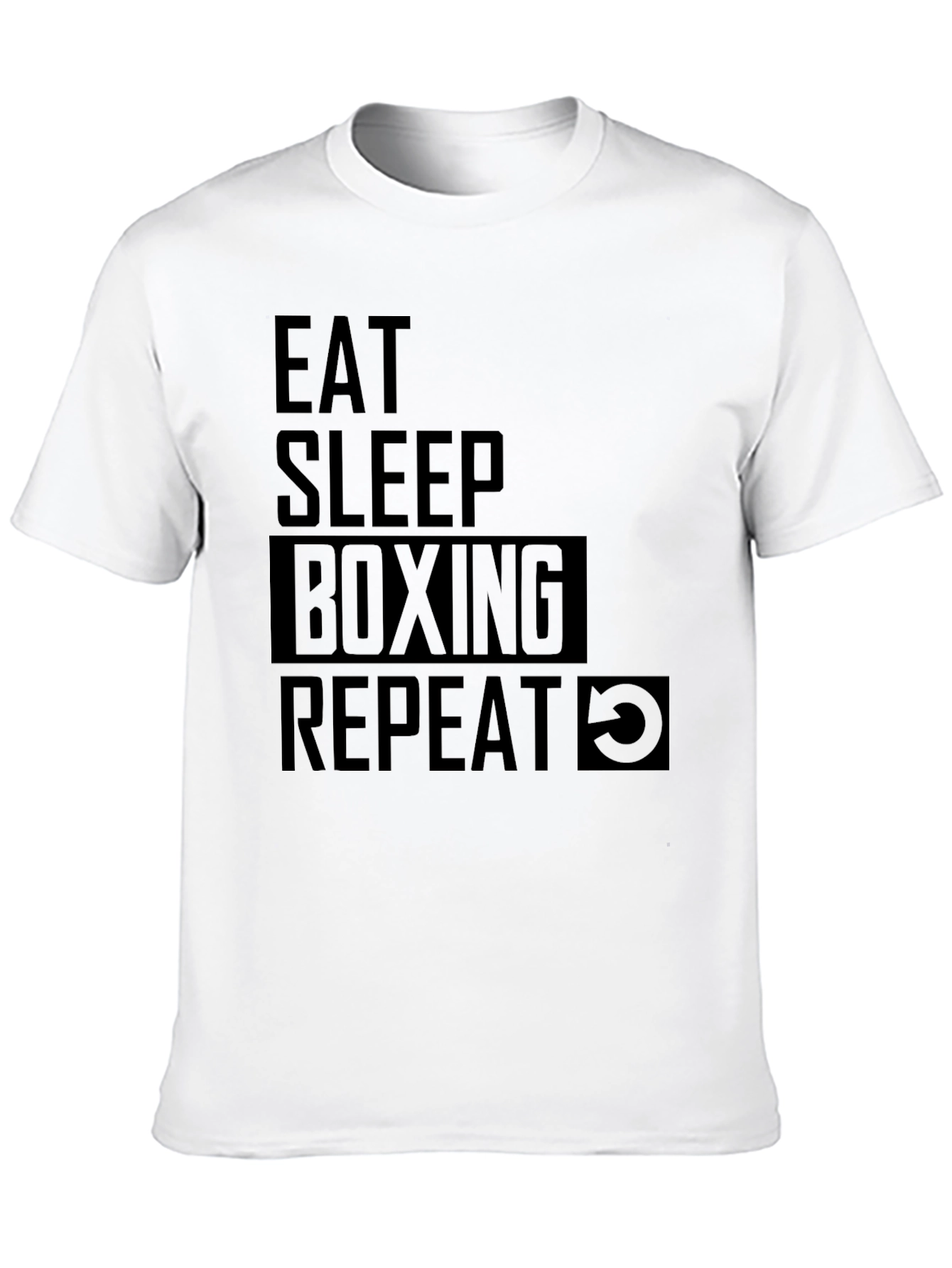 Eat Sleep Boxing Repeat Graphic Tee - Black