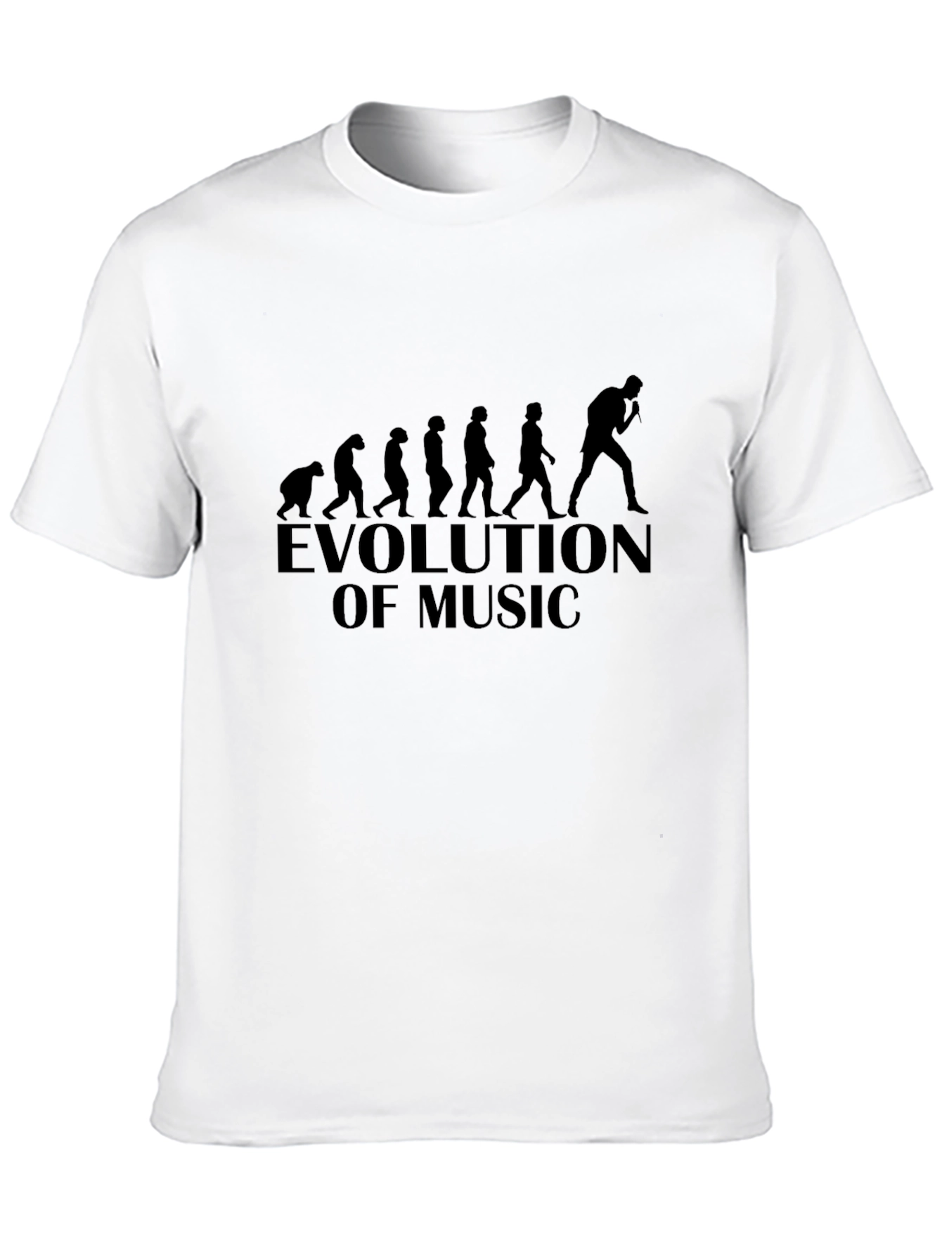 Evolution of Music Graphic T-Shirt - Black