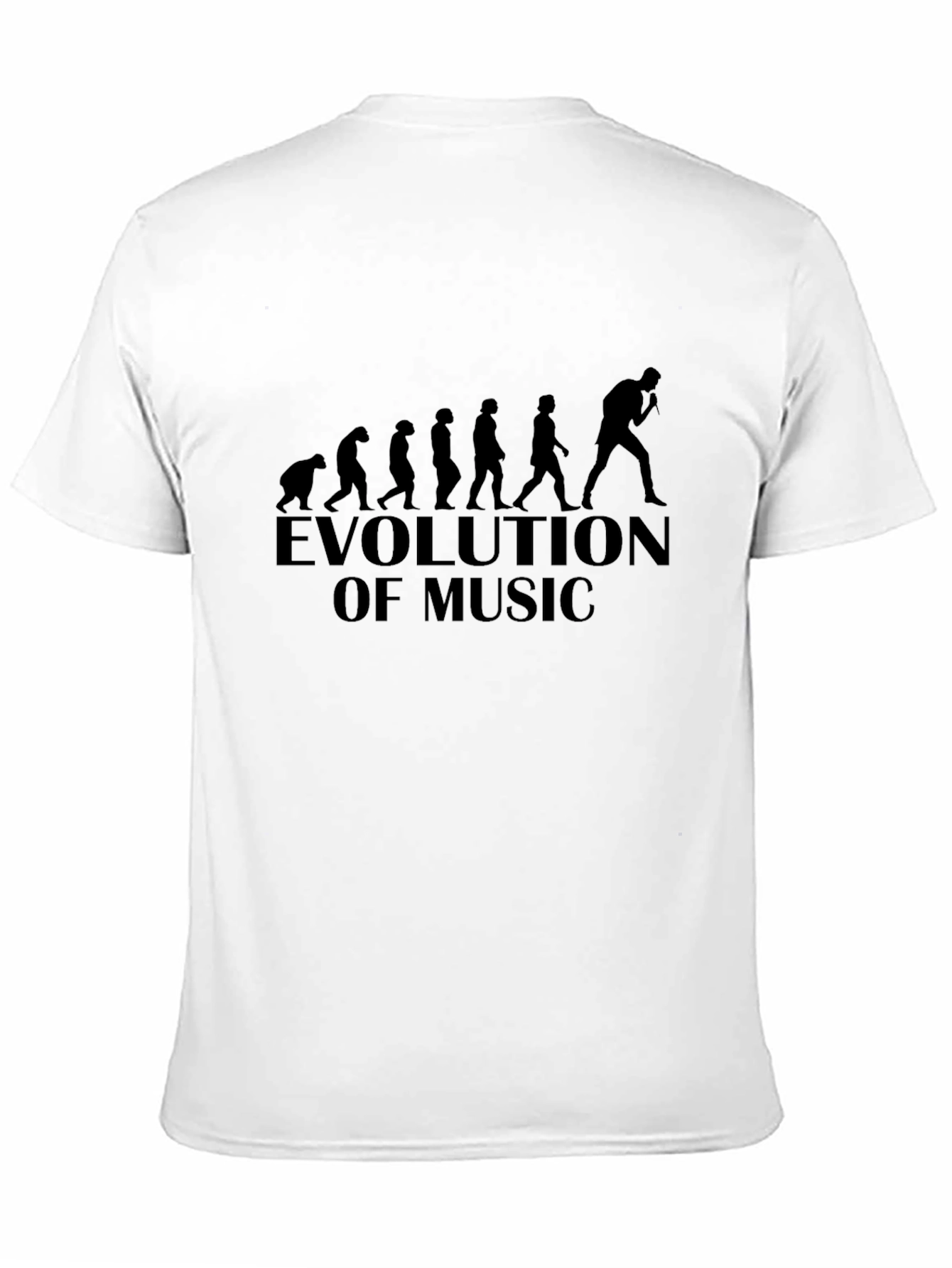 Evolution of Music Graphic T-Shirt - Black