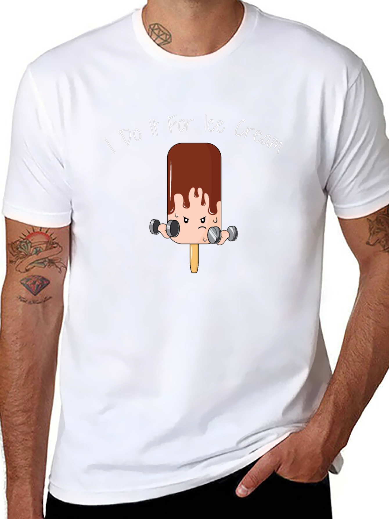 I Do It For Ice Cream Graphic T-Shirt