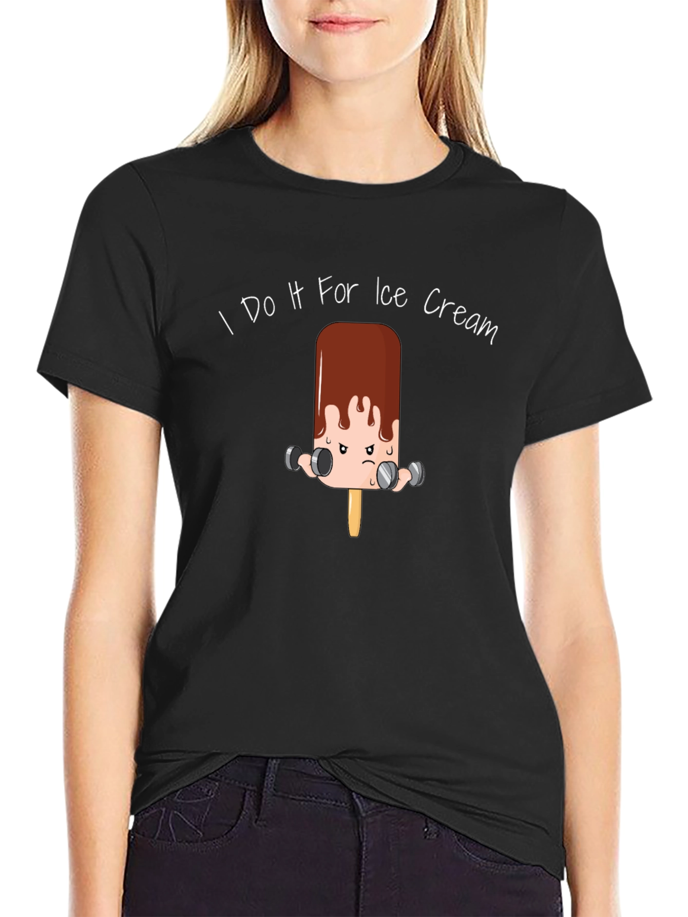 I Do It For Ice Cream Graphic T-Shirt