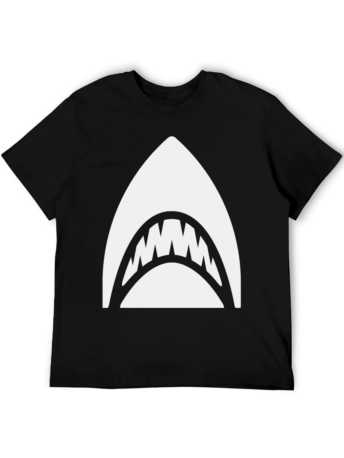 Shark Bite Graphic T-Shirt - Cool Black Tee