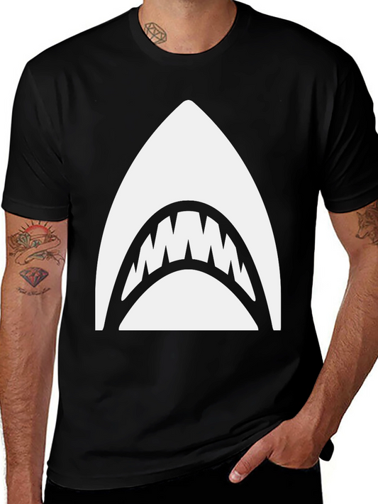 Shark Bite Graphic T-Shirt - Cool Black Tee