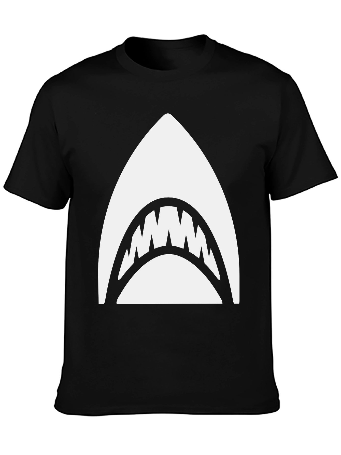 Shark Bite Graphic T-Shirt - Cool Black Tee