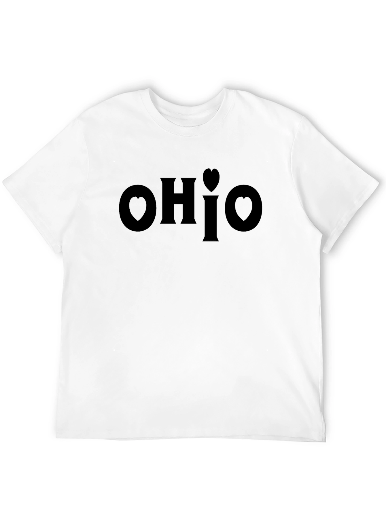 Ohio Heart Graphic Black T-Shirt - Soft Cotton Tee