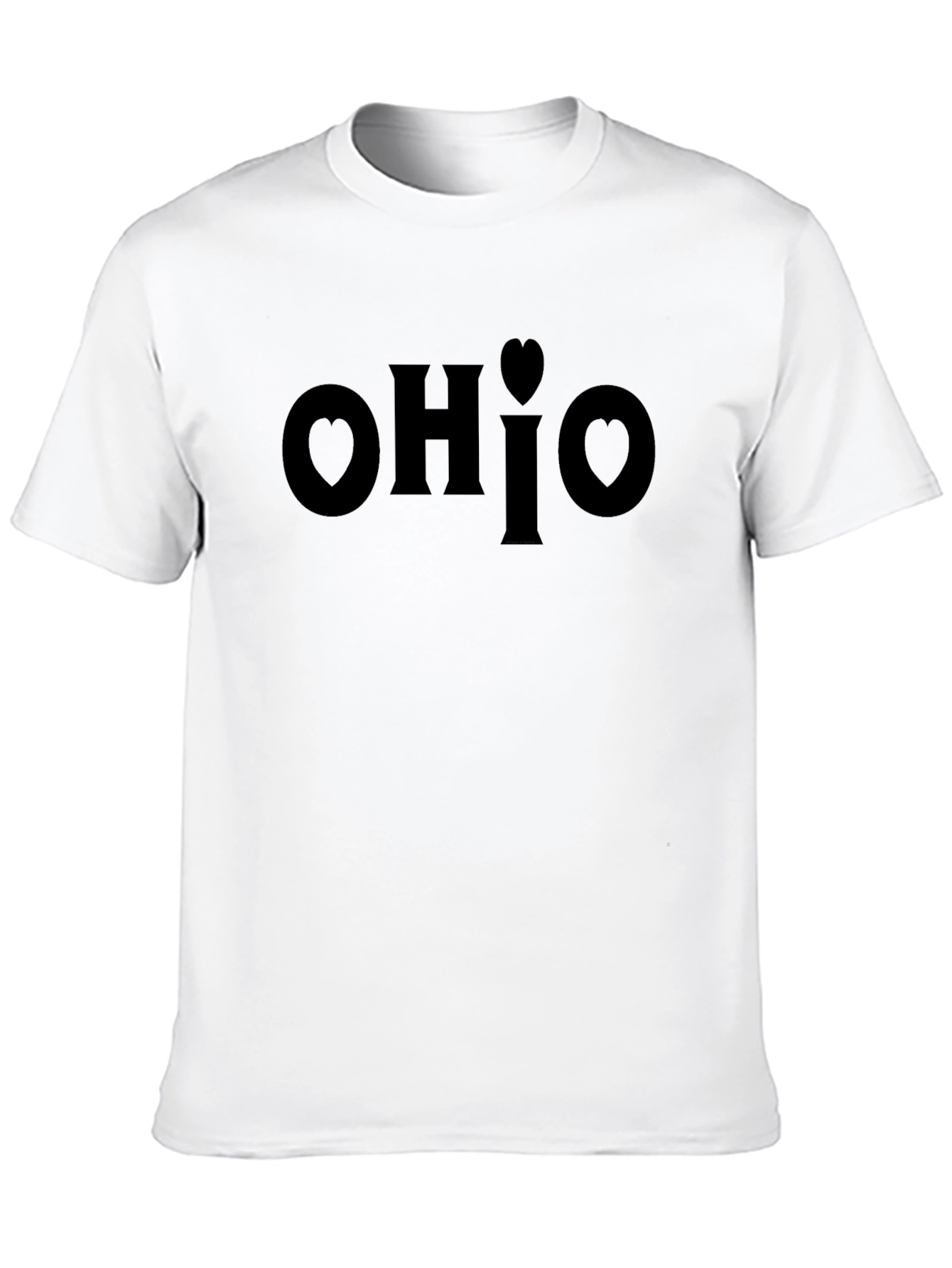 Ohio Heart Graphic Black T-Shirt - Soft Cotton Tee