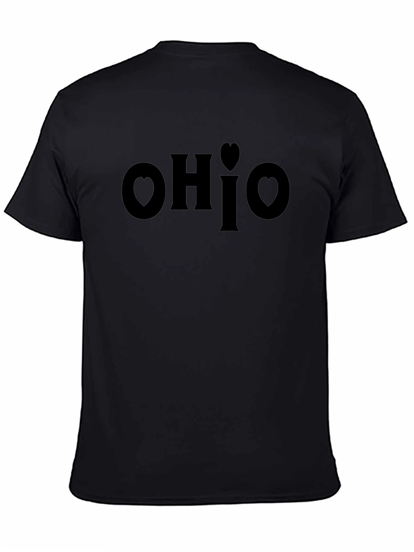 Ohio Heart Graphic Black T-Shirt - Soft Cotton Tee