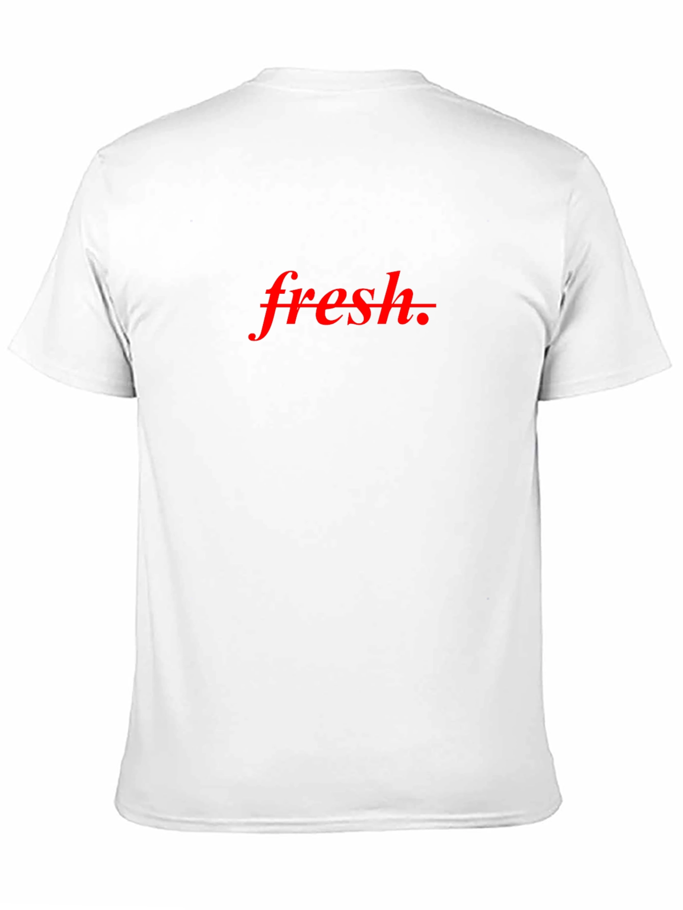 Fresh Graphic Tee - Red Text on Black Shirt