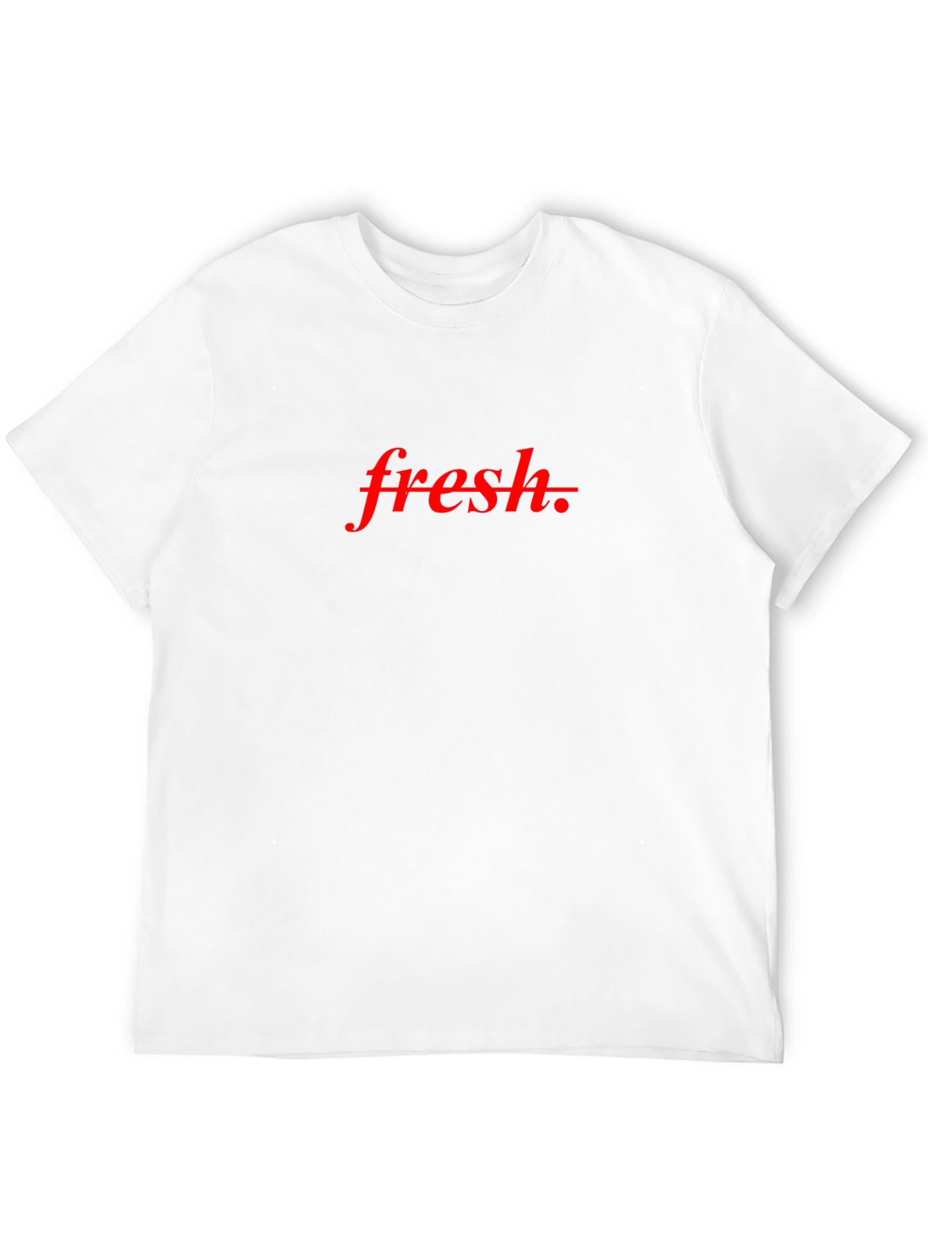 Fresh Graphic Tee - Red Text on Black Shirt