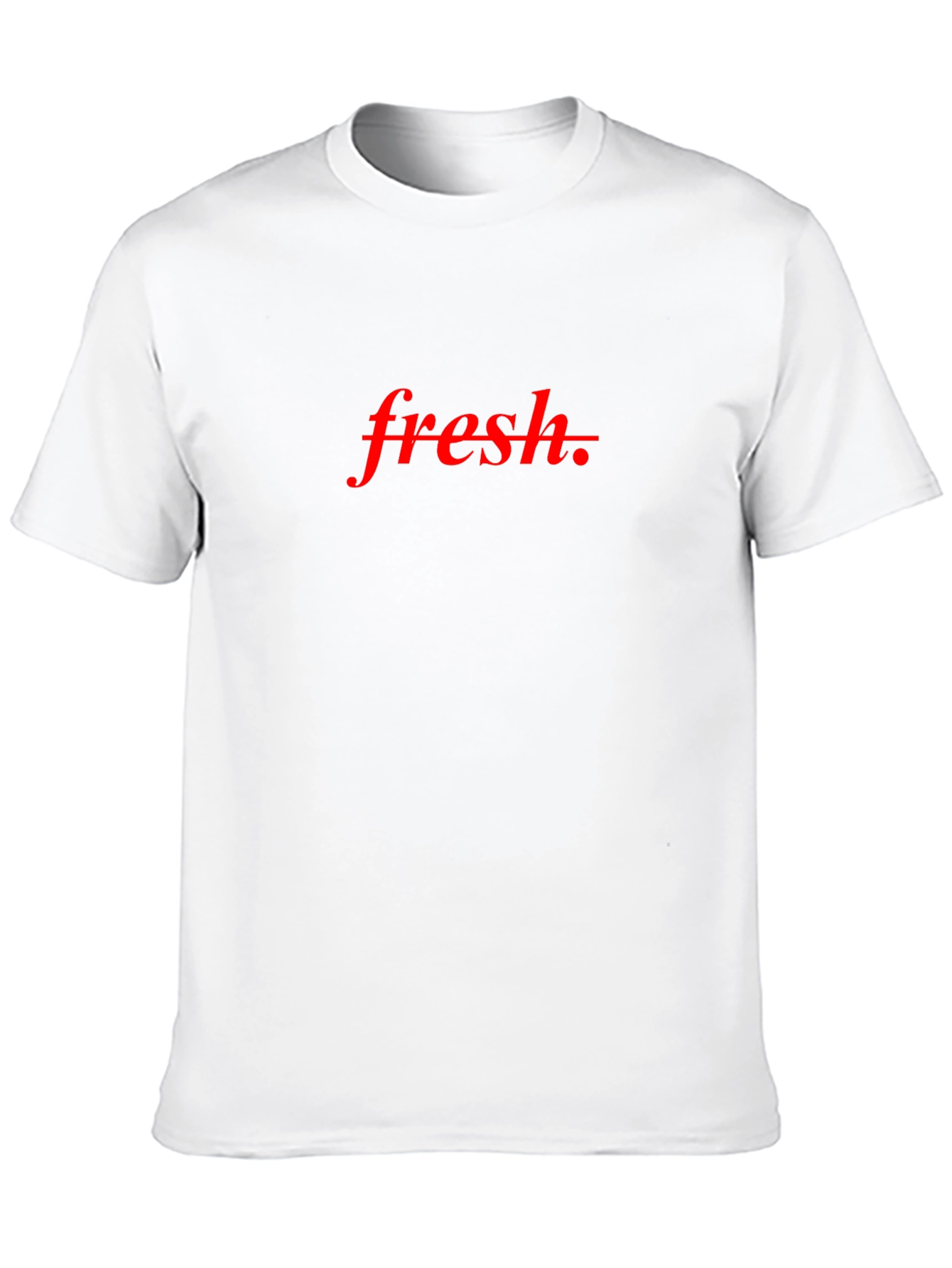 Fresh Graphic Tee - Red Text on Black Shirt