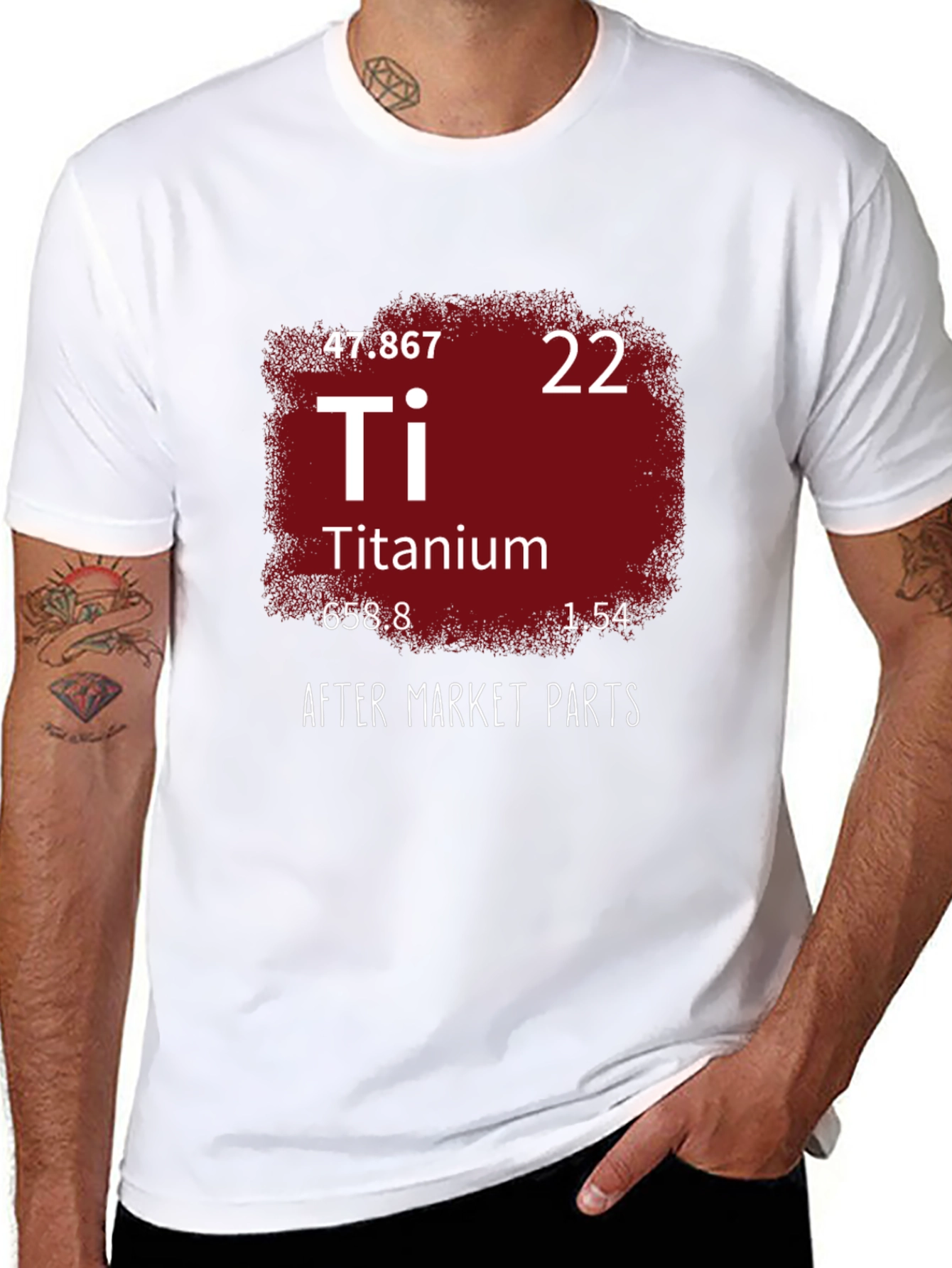 Titanium Periodic Table Mens Black T-Shirt