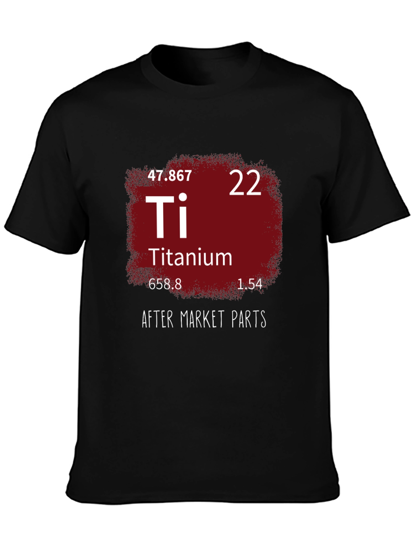 Titanium Periodic Table Mens Black T-Shirt