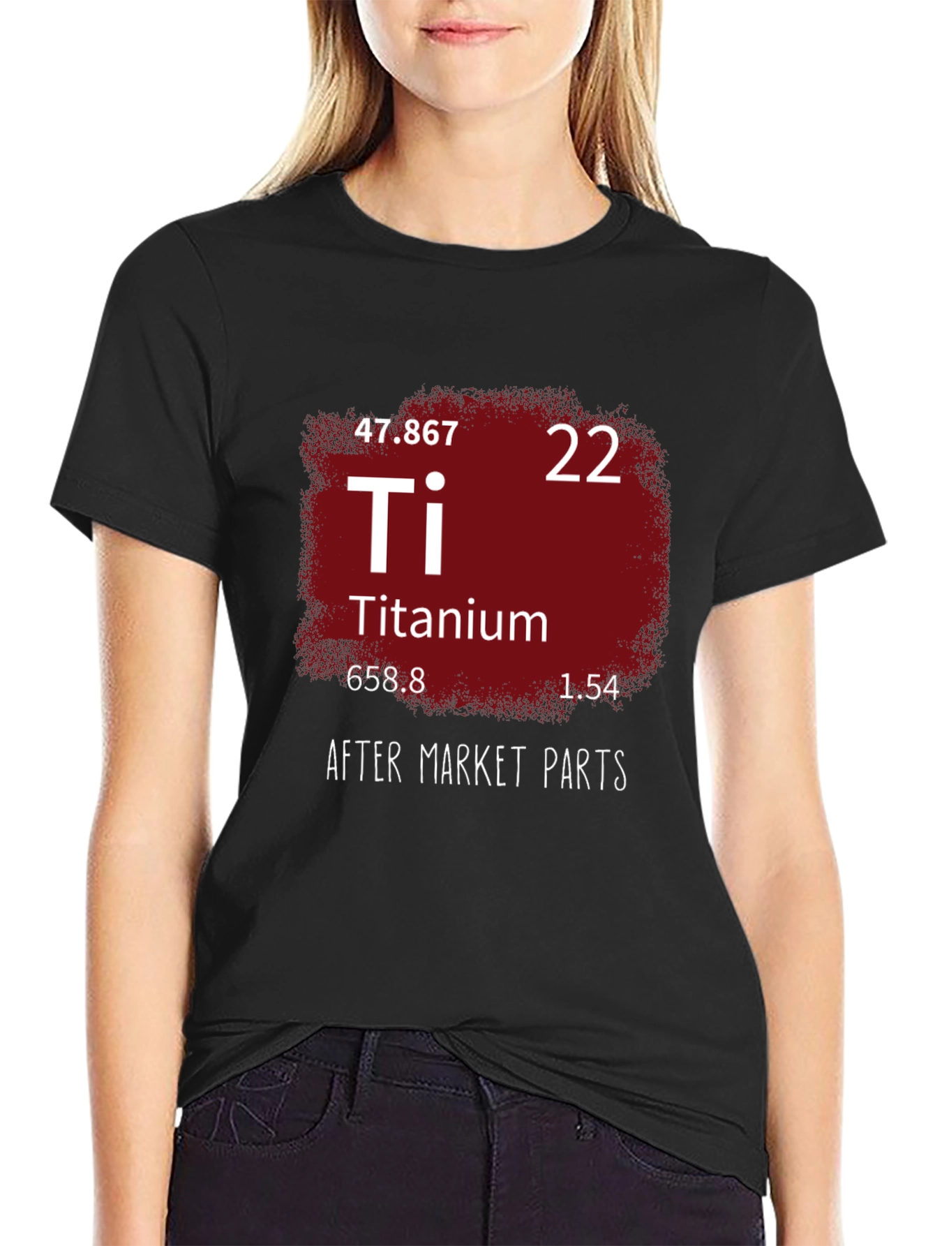 Titanium Periodic Table Mens Black T-Shirt
