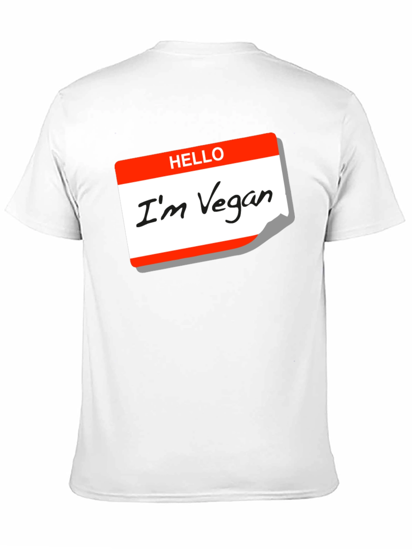 Hello Im Vegan T-Shirt - Black Cotton Tee