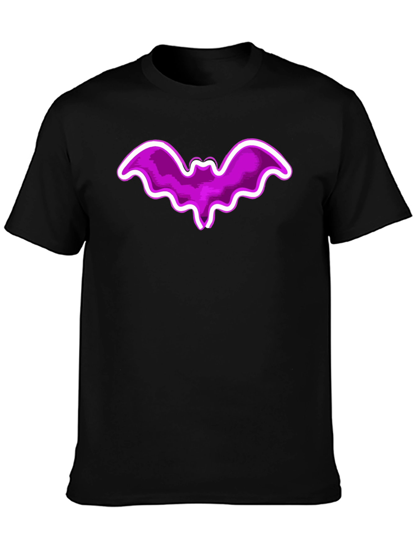 Purple Bat Graphic Tee - Fun Halloween Shirt