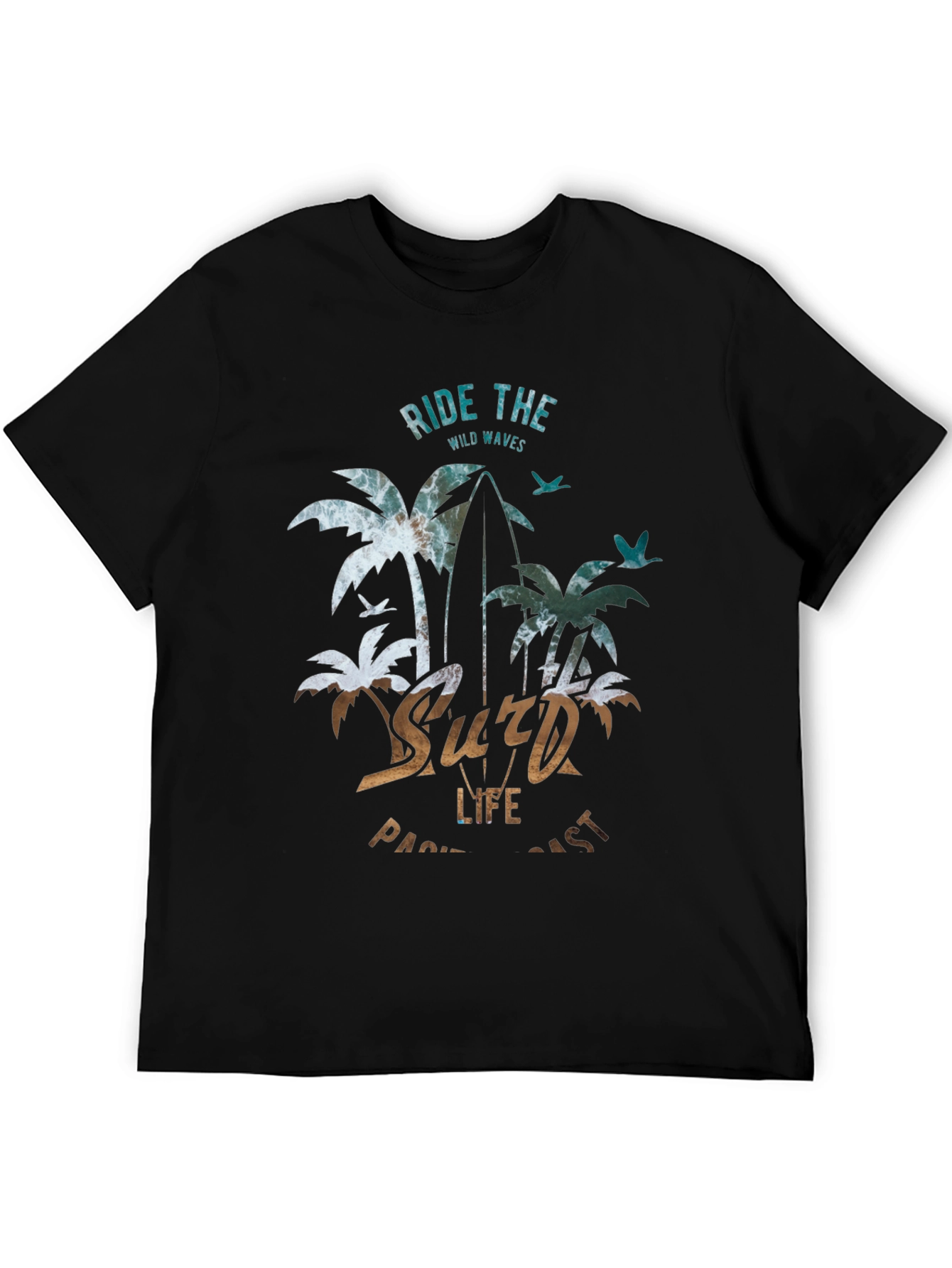 Ride The Wild Waves Surf Life T-Shirt