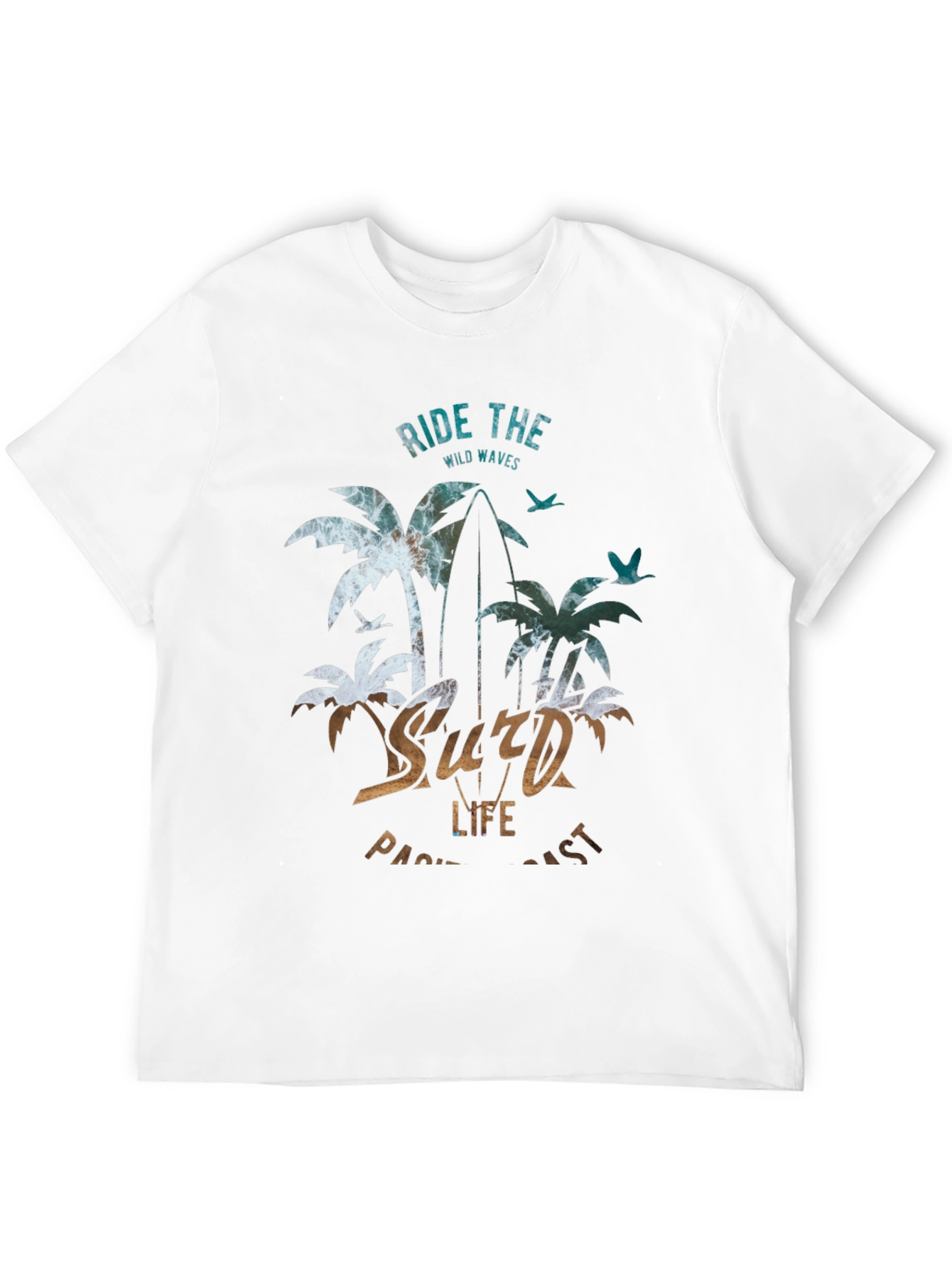 Ride The Wild Waves Surf Life T-Shirt