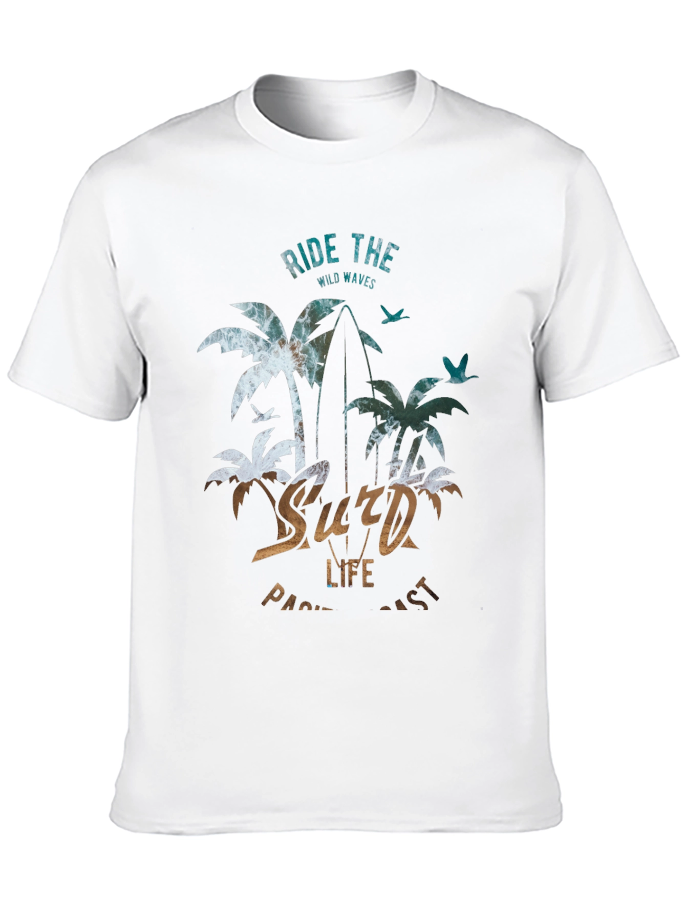 Ride The Wild Waves Surf Life T-Shirt