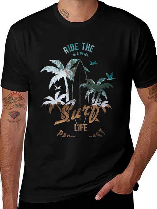 Ride The Wild Waves Surf Life T-Shirt